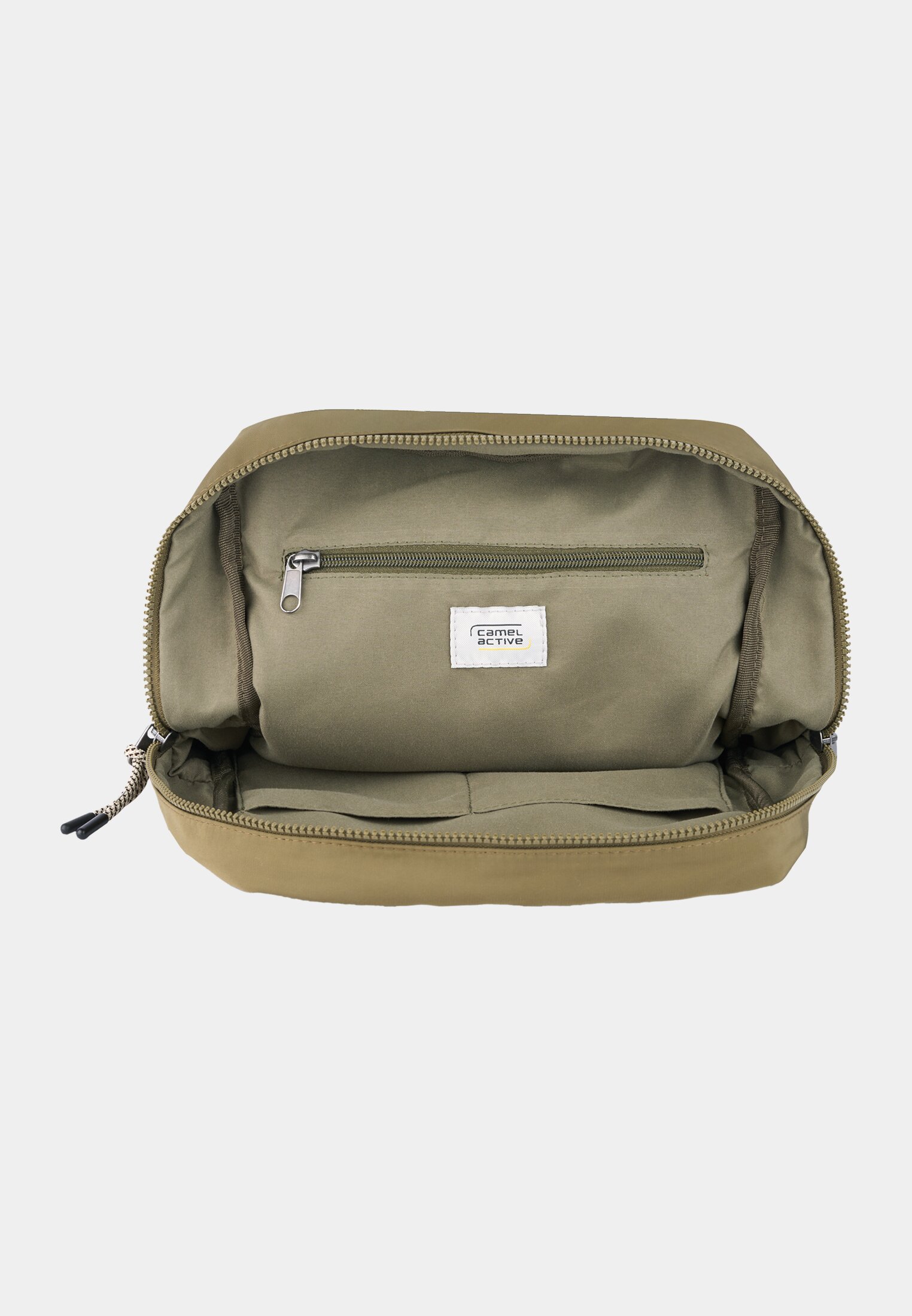 Women AURUM backpack with textured webbing Dark Green front close