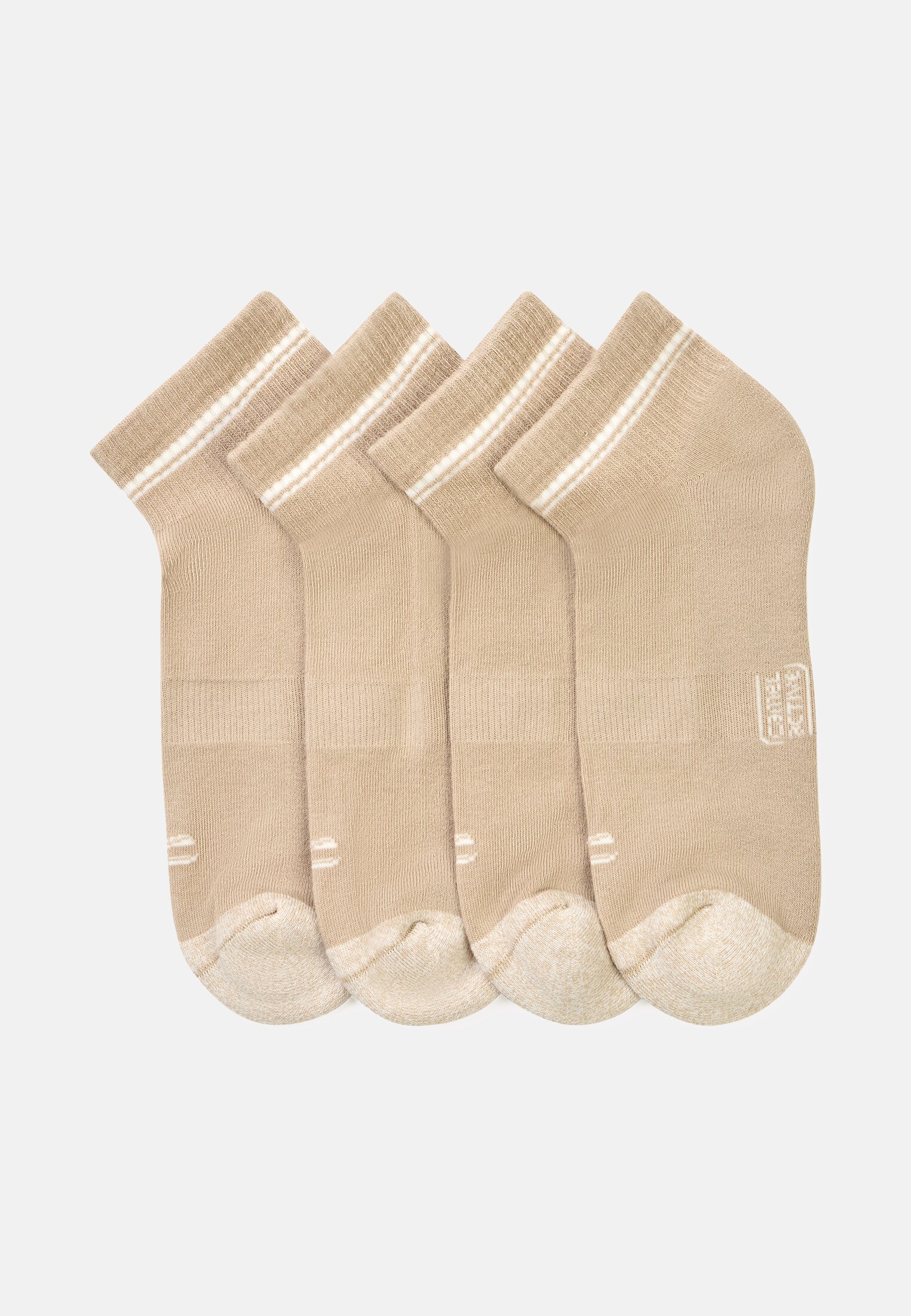 Heren Sneakersokken van een katoenmix Beige frontaal voor