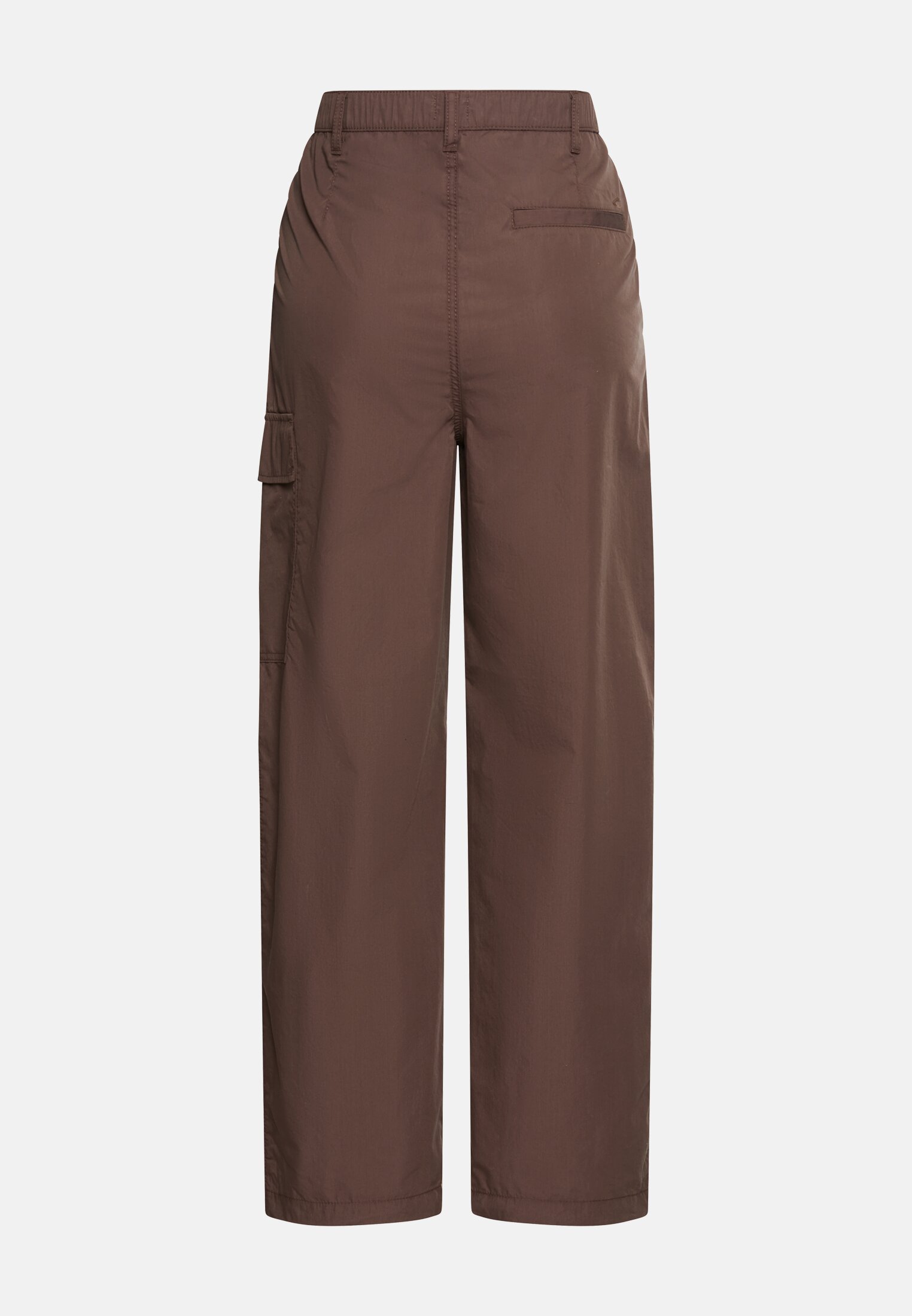 Women Cargo pants with drawstring Brown frontal back