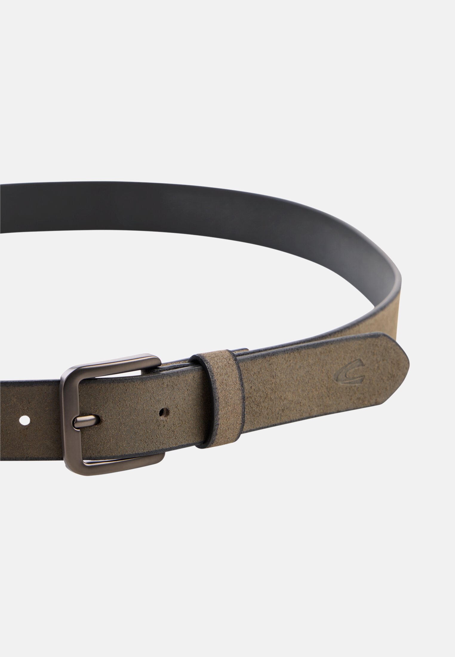 Men Belt made from pure leather Grey close back