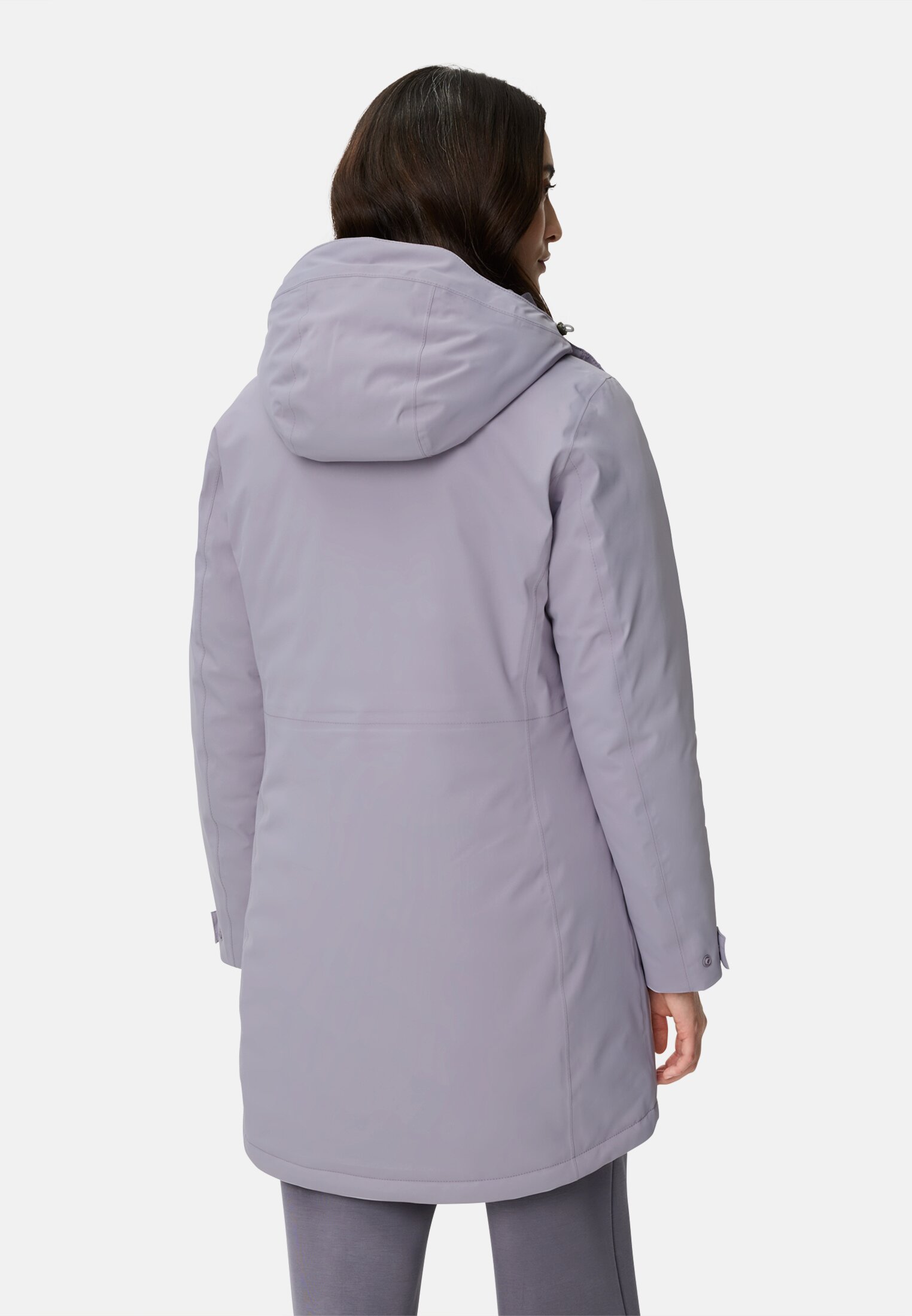 Women teXXXactive® Functional parka with reflective details Purple worn back