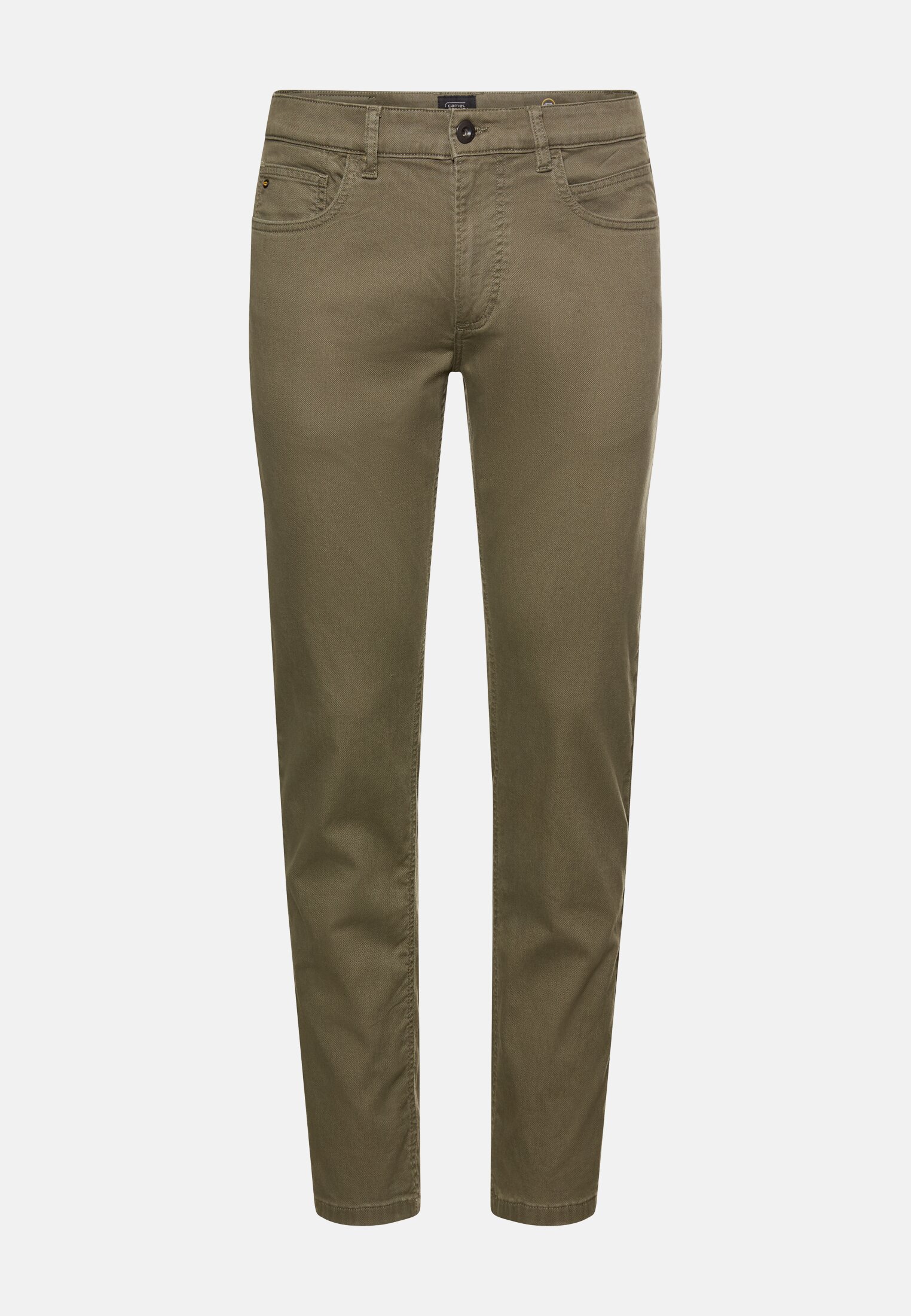 Heren Broek met 5-pocket-design Olijfgroen frontaal voor