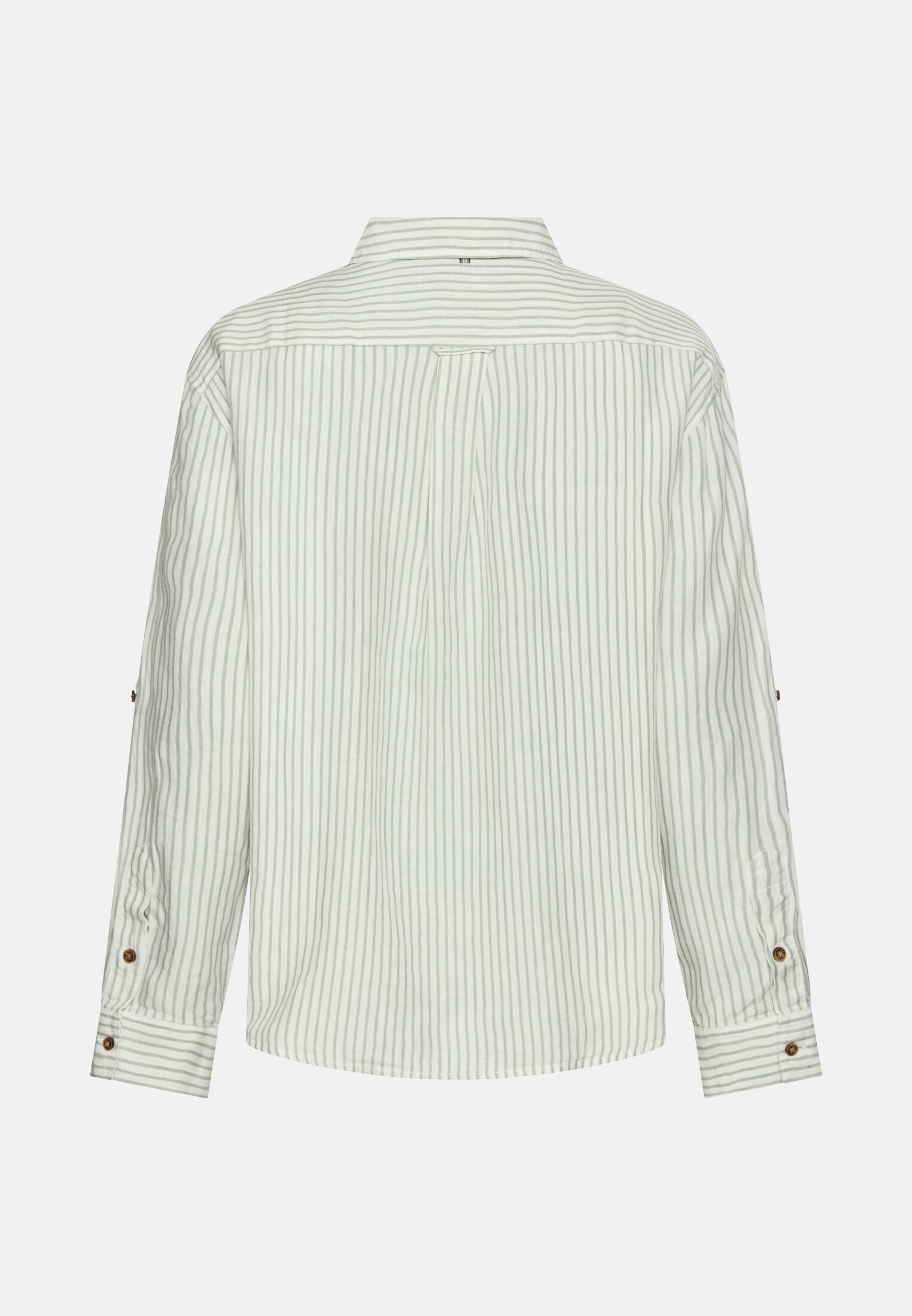 Damen Bluse mit Kentkragen Jadeblau frontal hinten