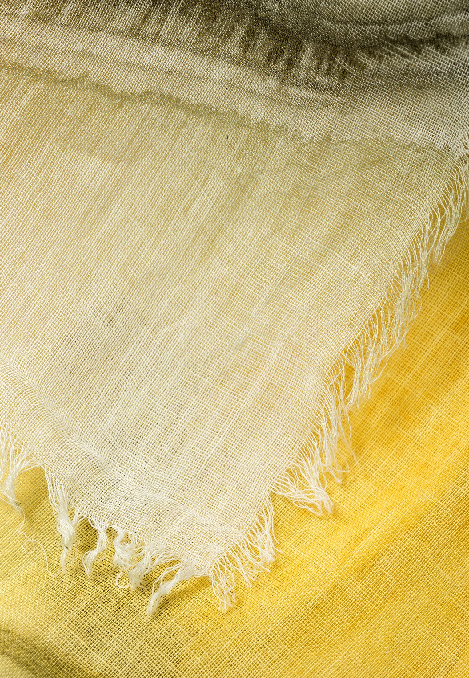 Women Scarf with print Yellow-Khaki front close