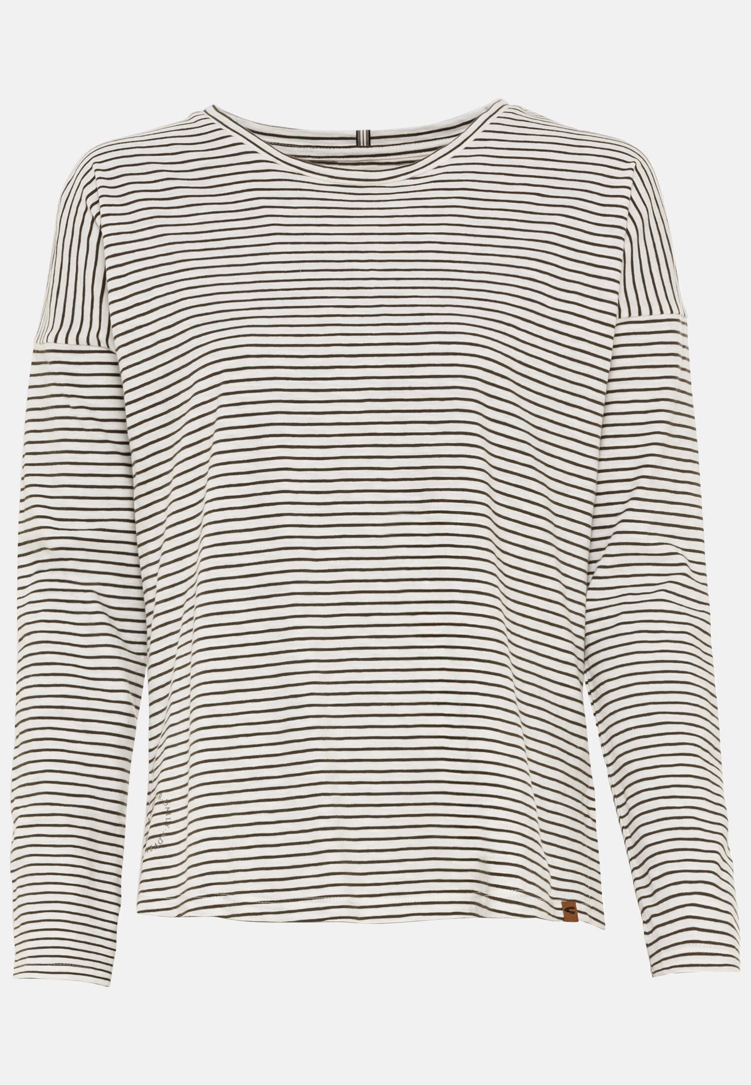 Women Organic cotton long sleeve shirt Olive frontal front