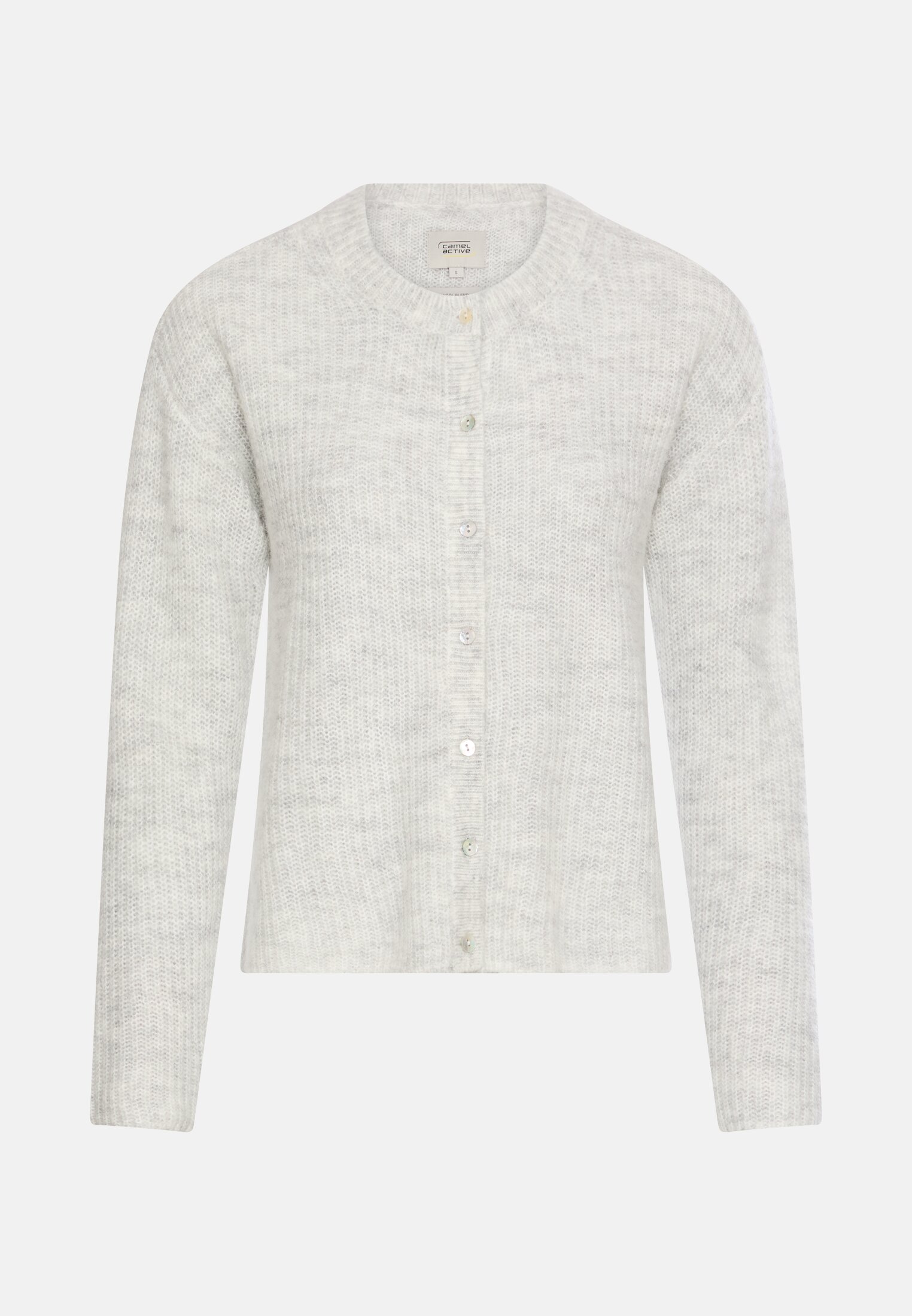 Women Cardigan with straight fit Grey frontal front