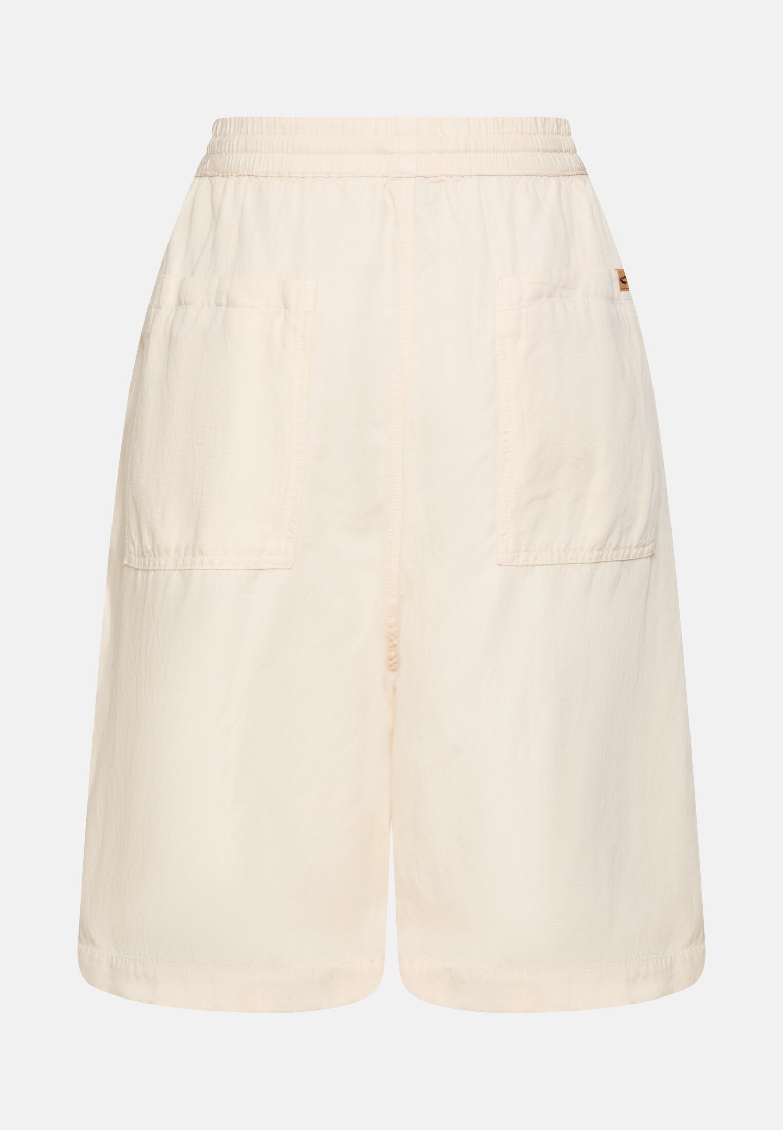 Women Bermuda shorts with drawstring Milk White frontal back