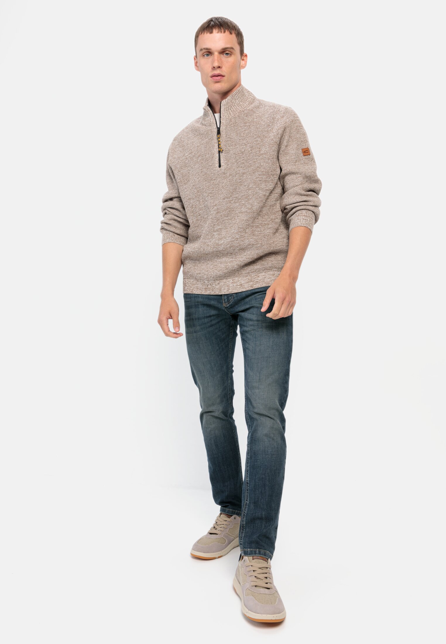 Heren Regular Fit fleXXXactive® Jeans Blauw gedragen voor lichaam compleet 