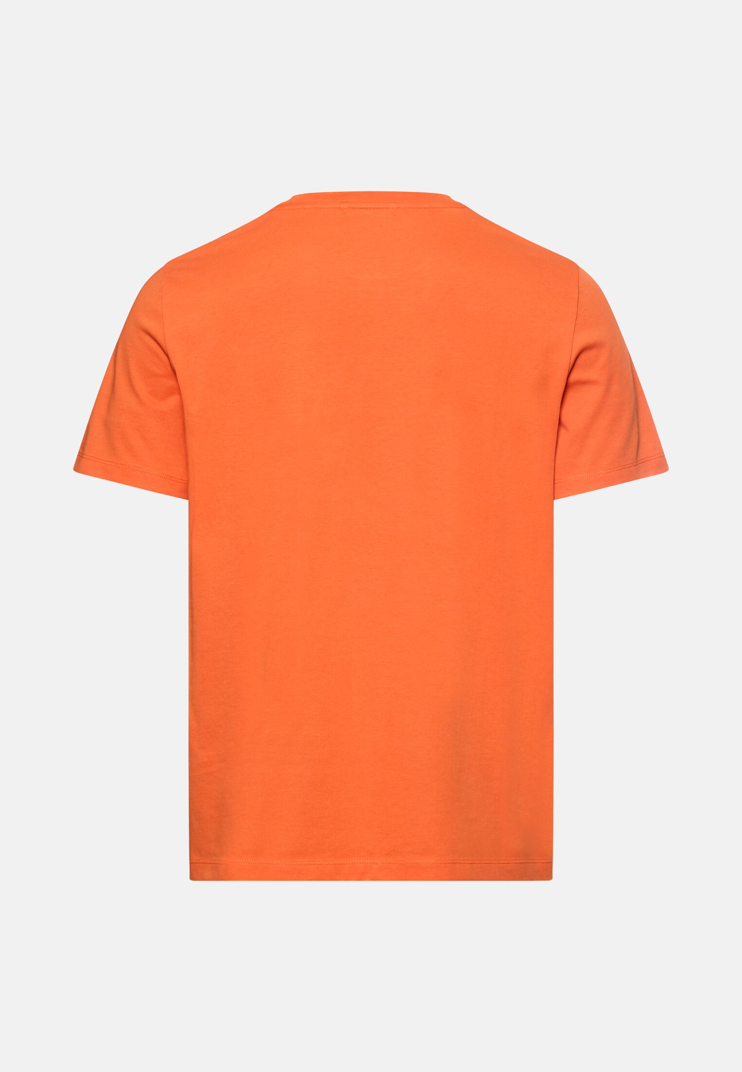 Men fleXXXactive® T-shirt with crew neck Orange frontal back