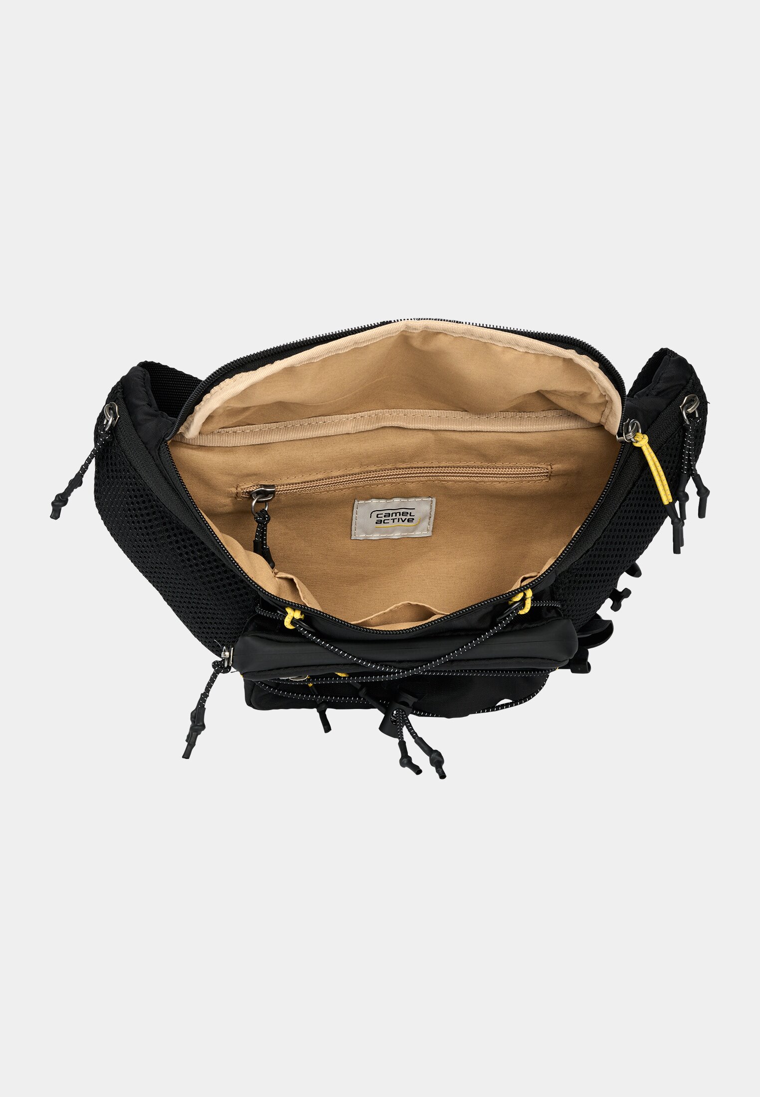 Men Shores belt bag with reflective details Black front close