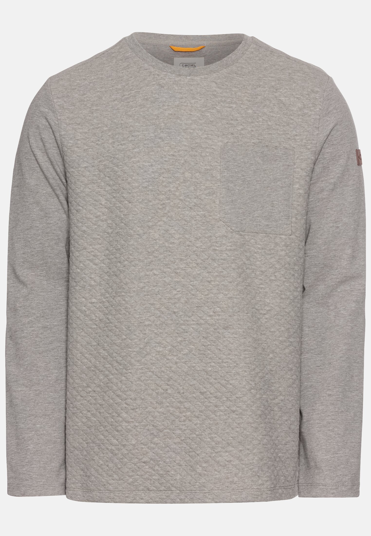 Men Longsleeve shirt with chest pocket Grey frontal front