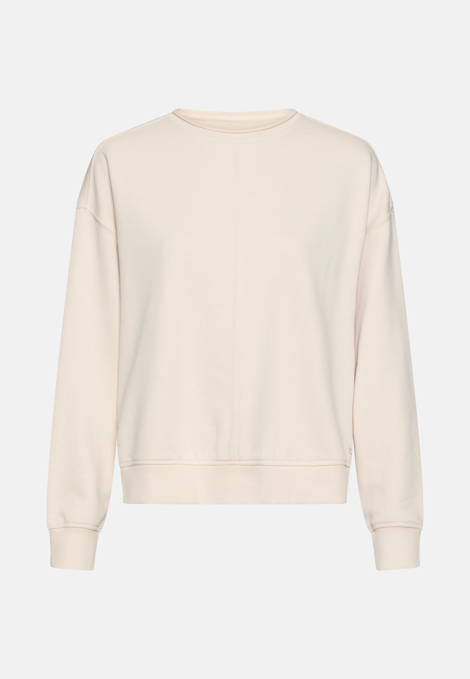 Damen Sweatshirt aus Baumwollgemisch Hafer frontal vorn
