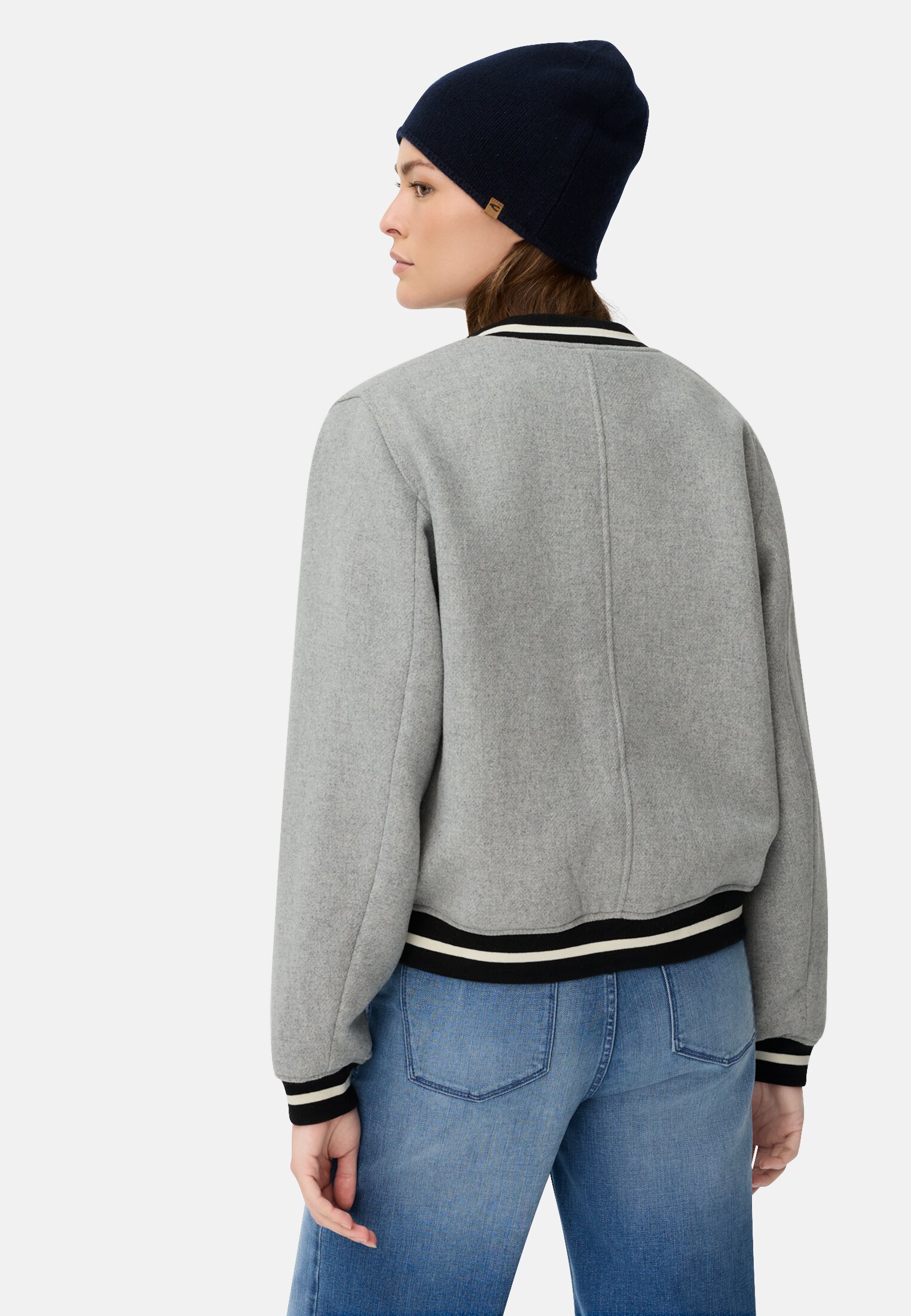 Women Indoor jacket with pockets Grey worn back
