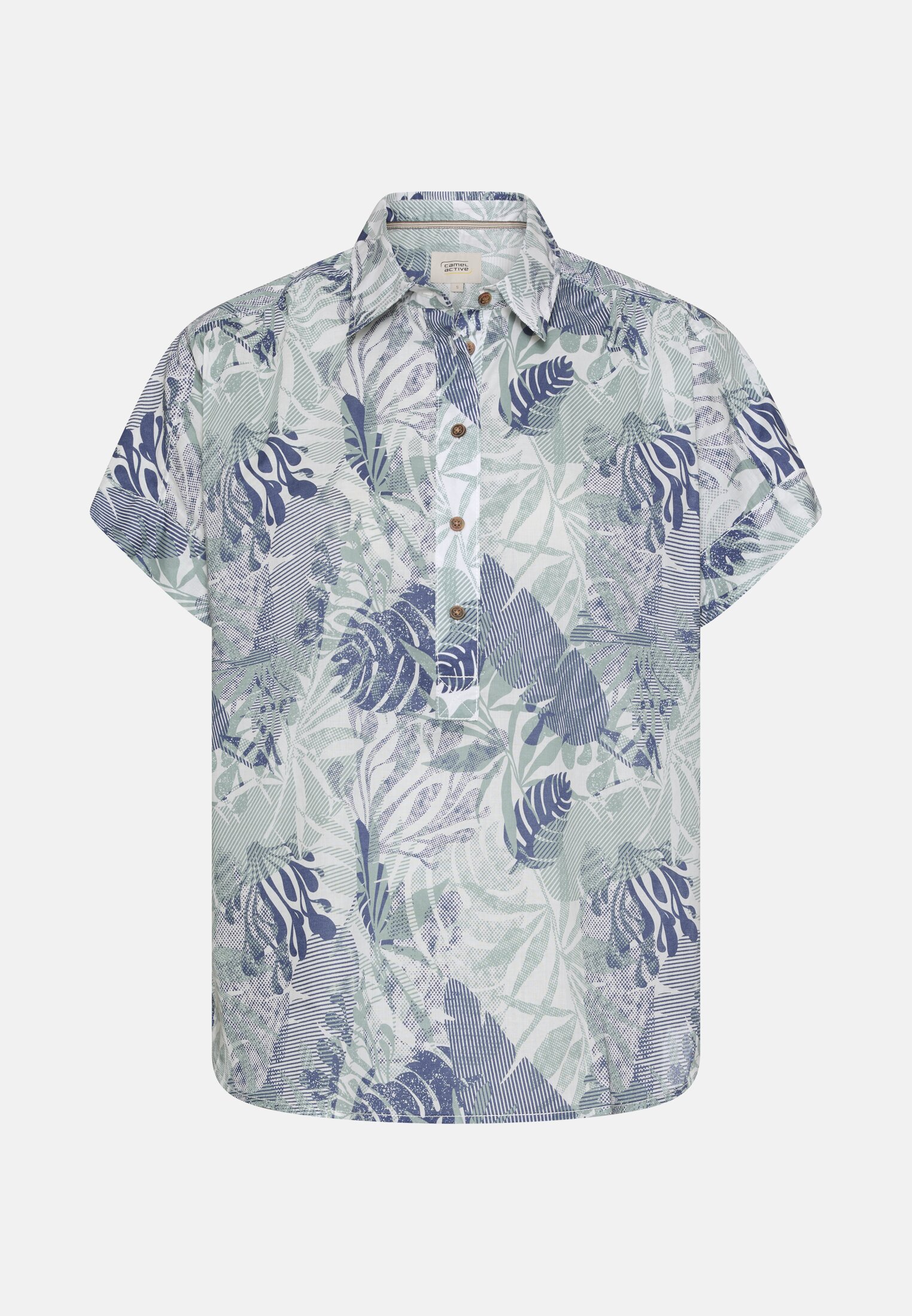 Women Short-sleeve blouse made of pure cotton frontal front