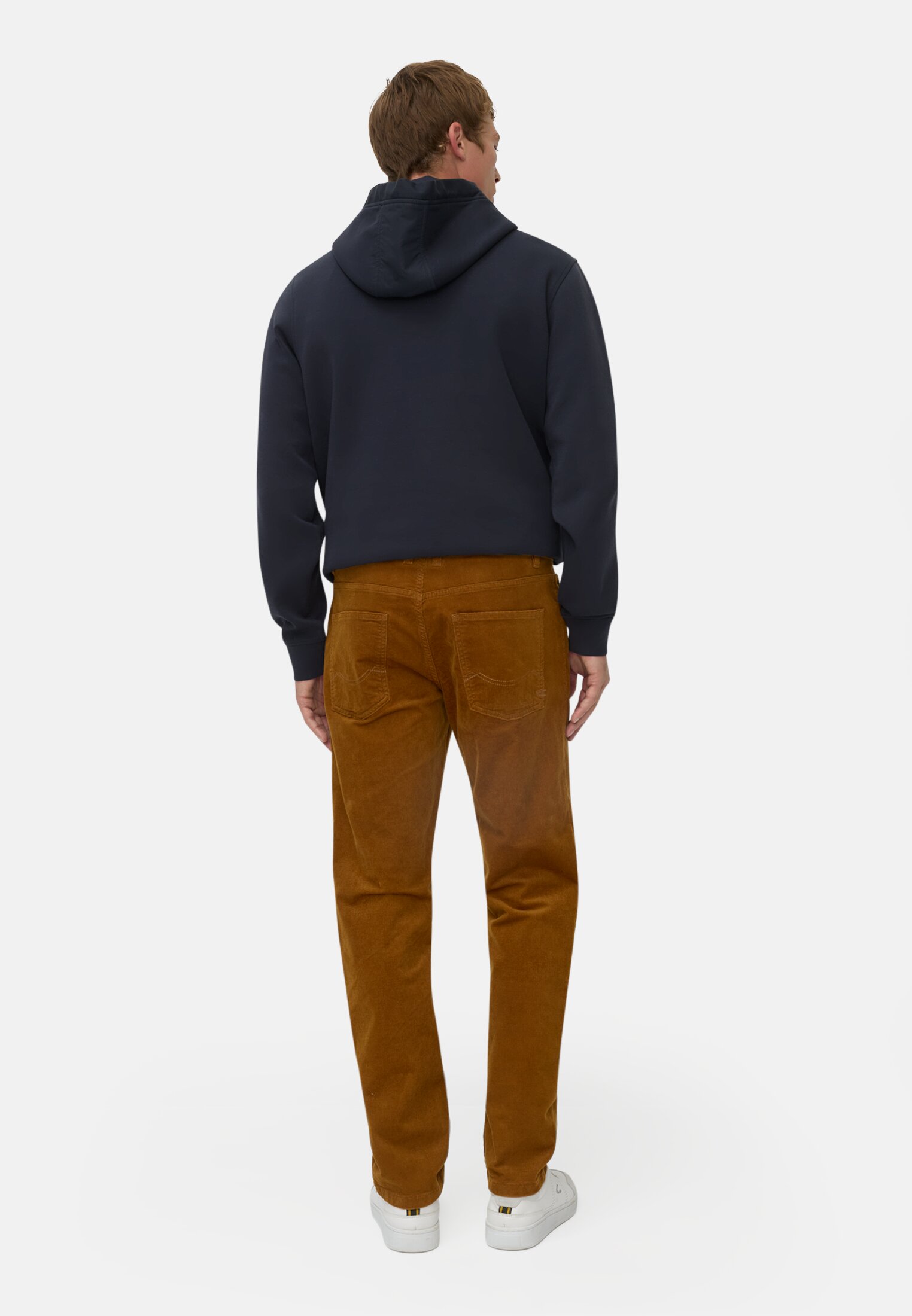 Men 5-Pkt Regular Fit trousers made of cotton mix Yellow worn back
