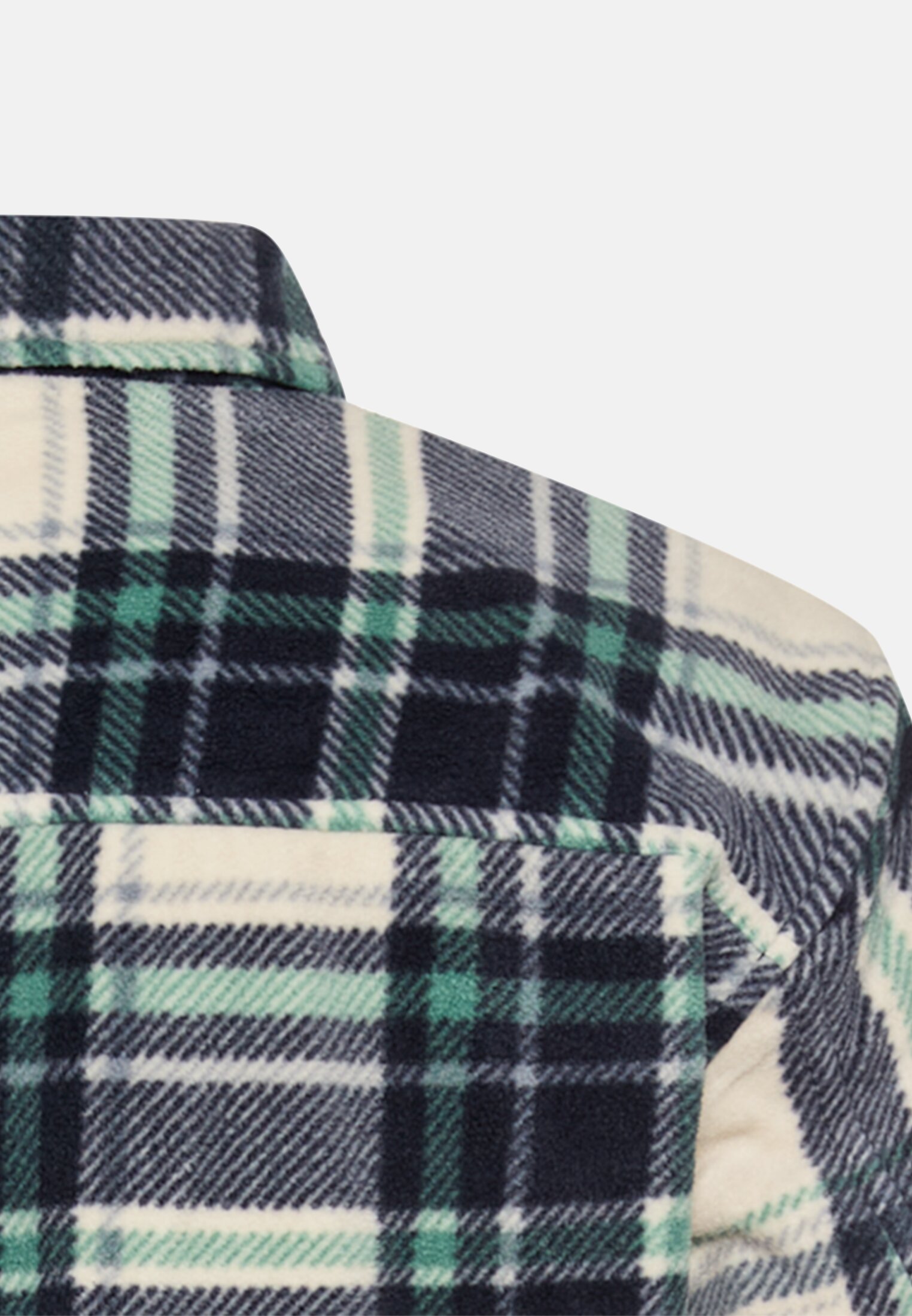 Men Overshirt with side pockets Fir green close back