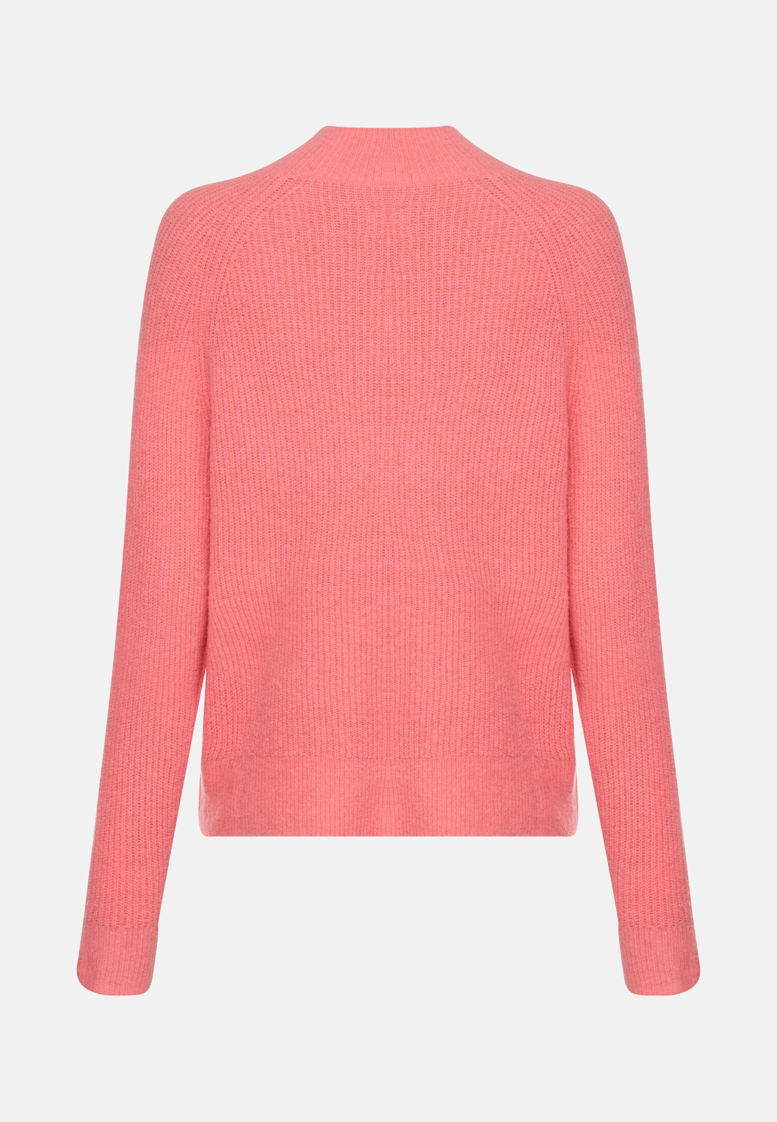Damen Strickpullover mit Raglanärmeln Beere frontal hinten