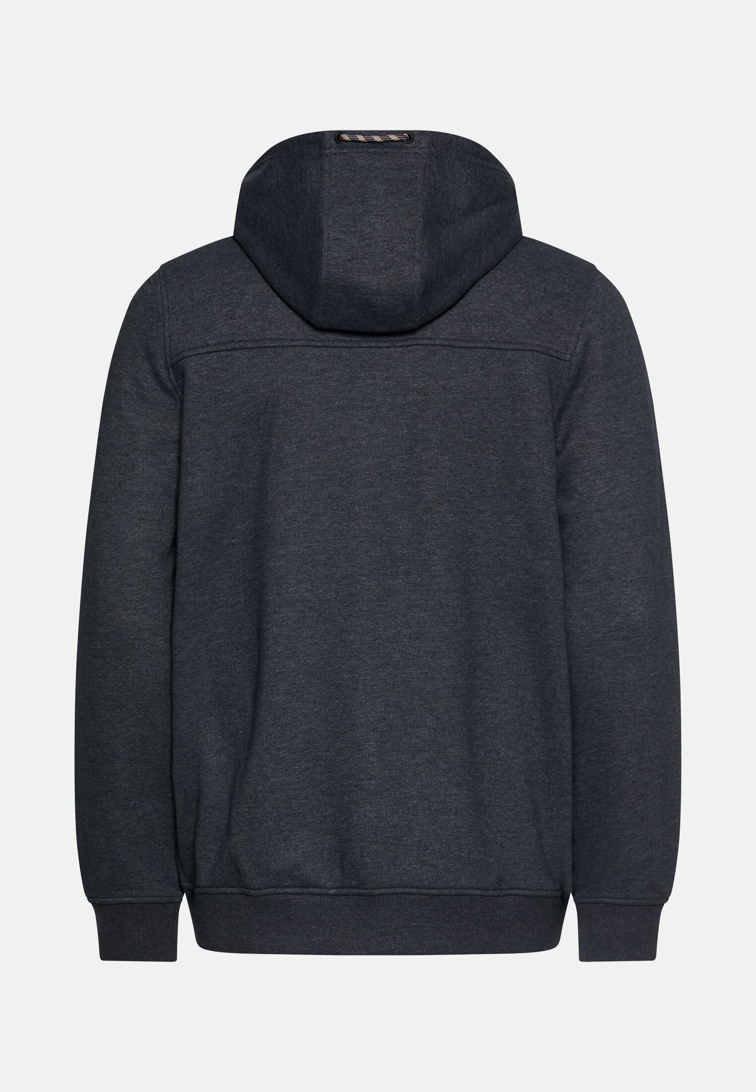 Herren Kapuzenjacke mit verstellbarem Kordelzug Navyblau frontal hinten