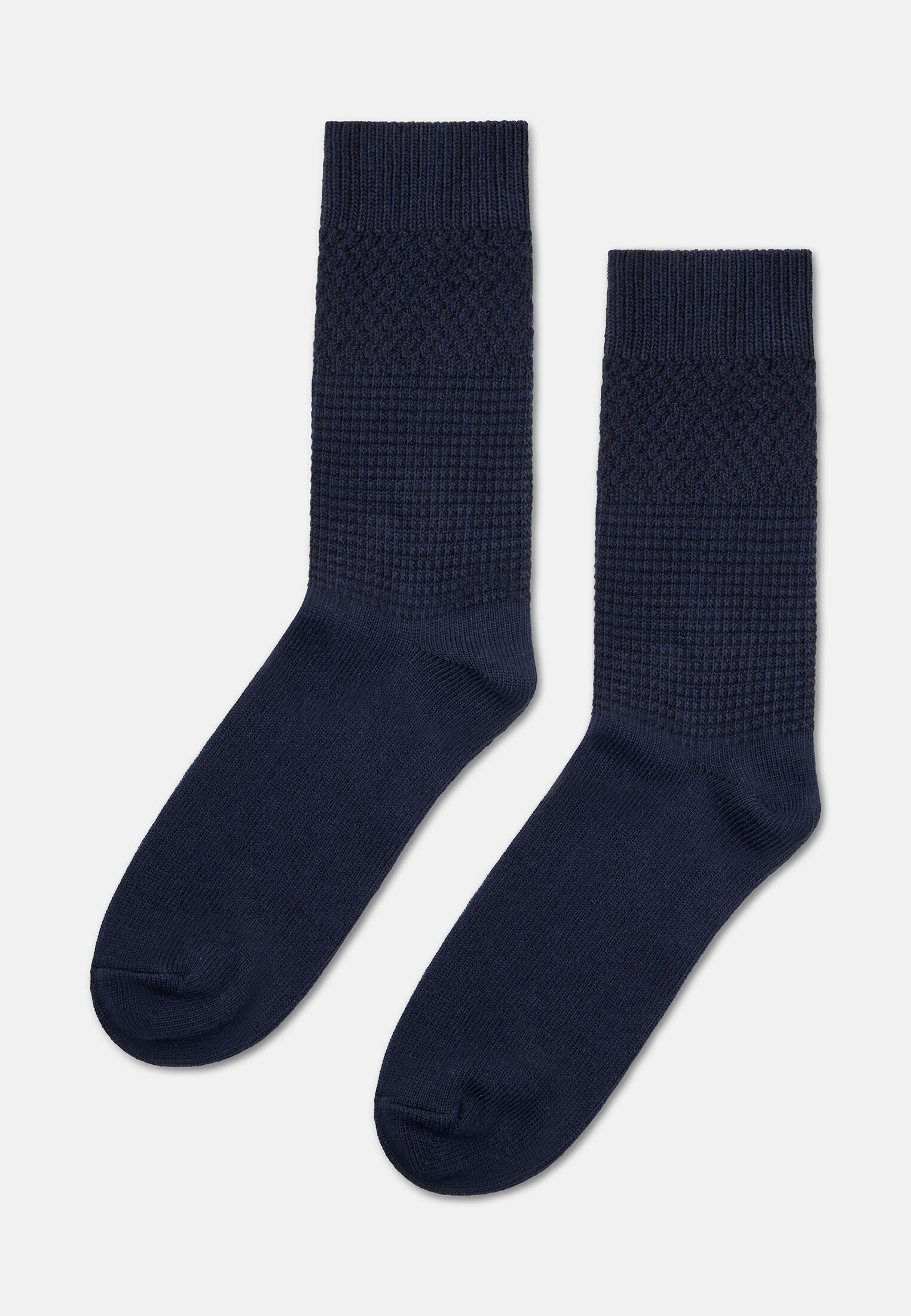 Heren Sneakersokken van een katoenmix Donkerblauw frontaal van boven