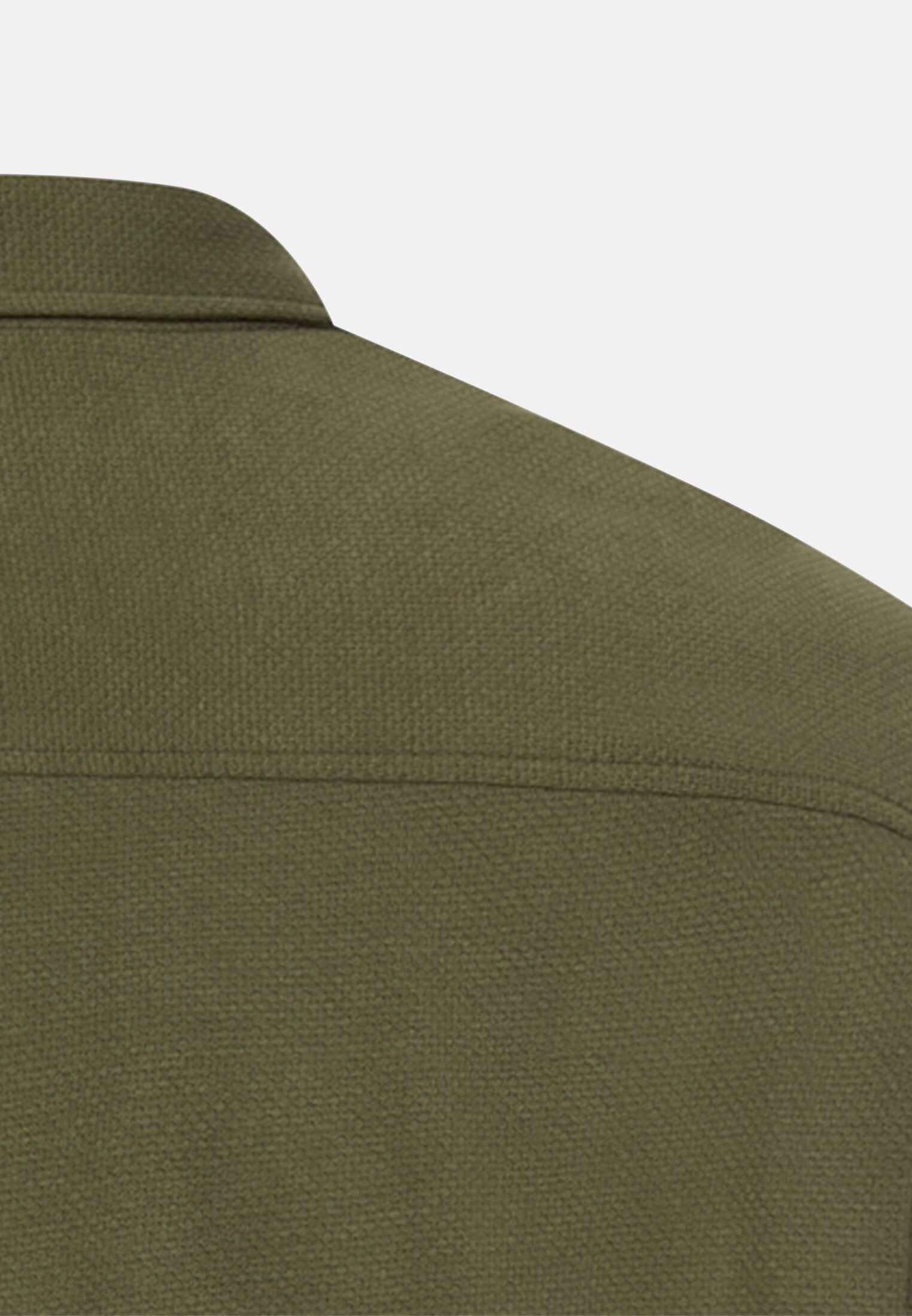 Men Long sleeve shirt made of pure cotton Khaki close back