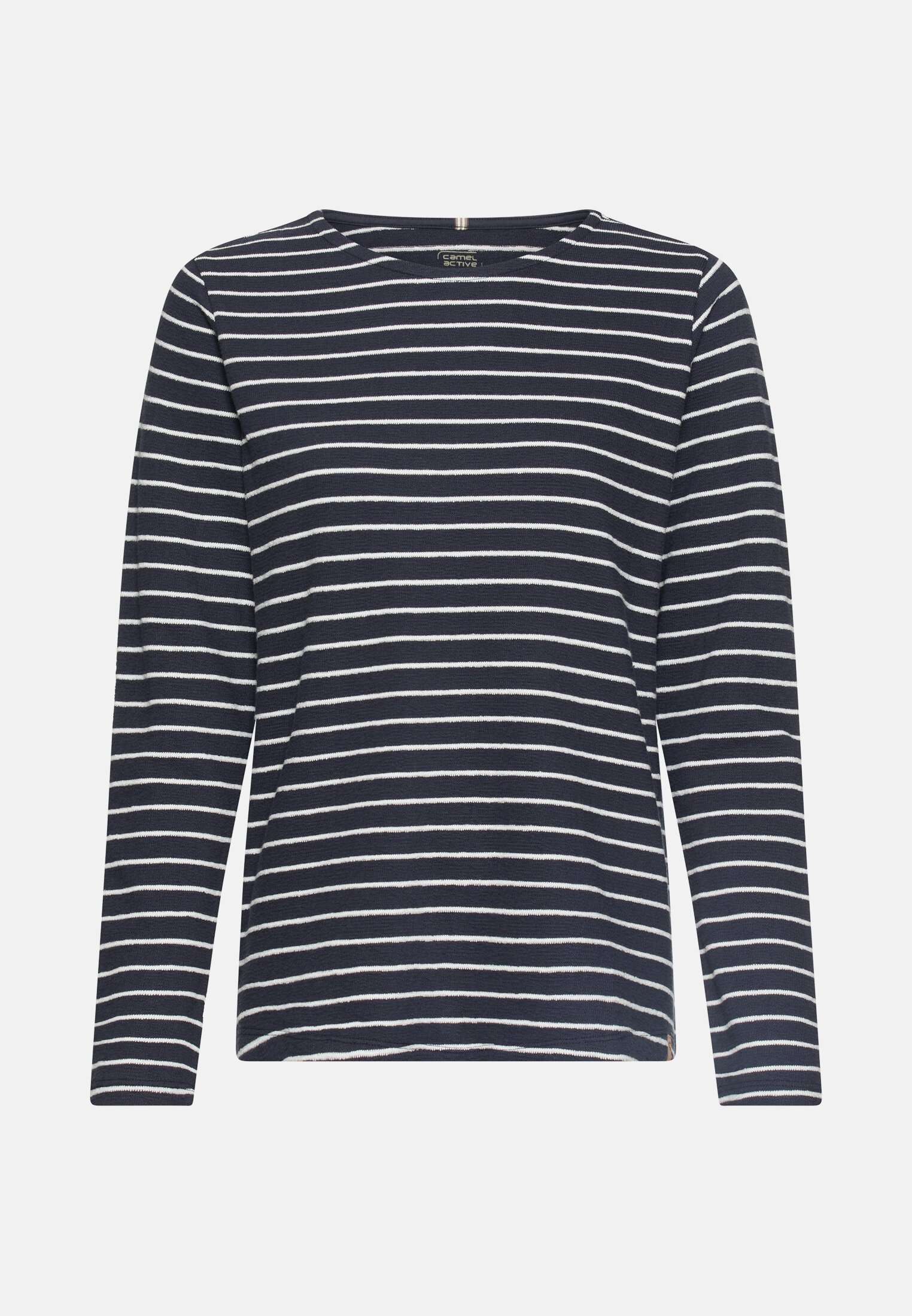 Women Jersey shirt with side slits Midnight blue frontal front