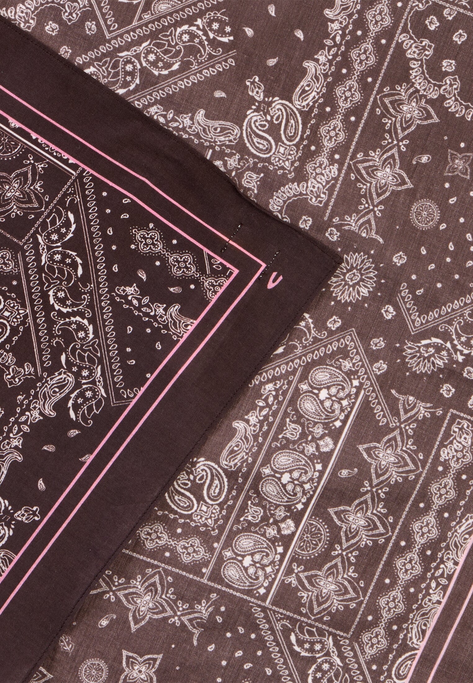 Vrouwen Katoenen bandana Bruin achter dichtbij