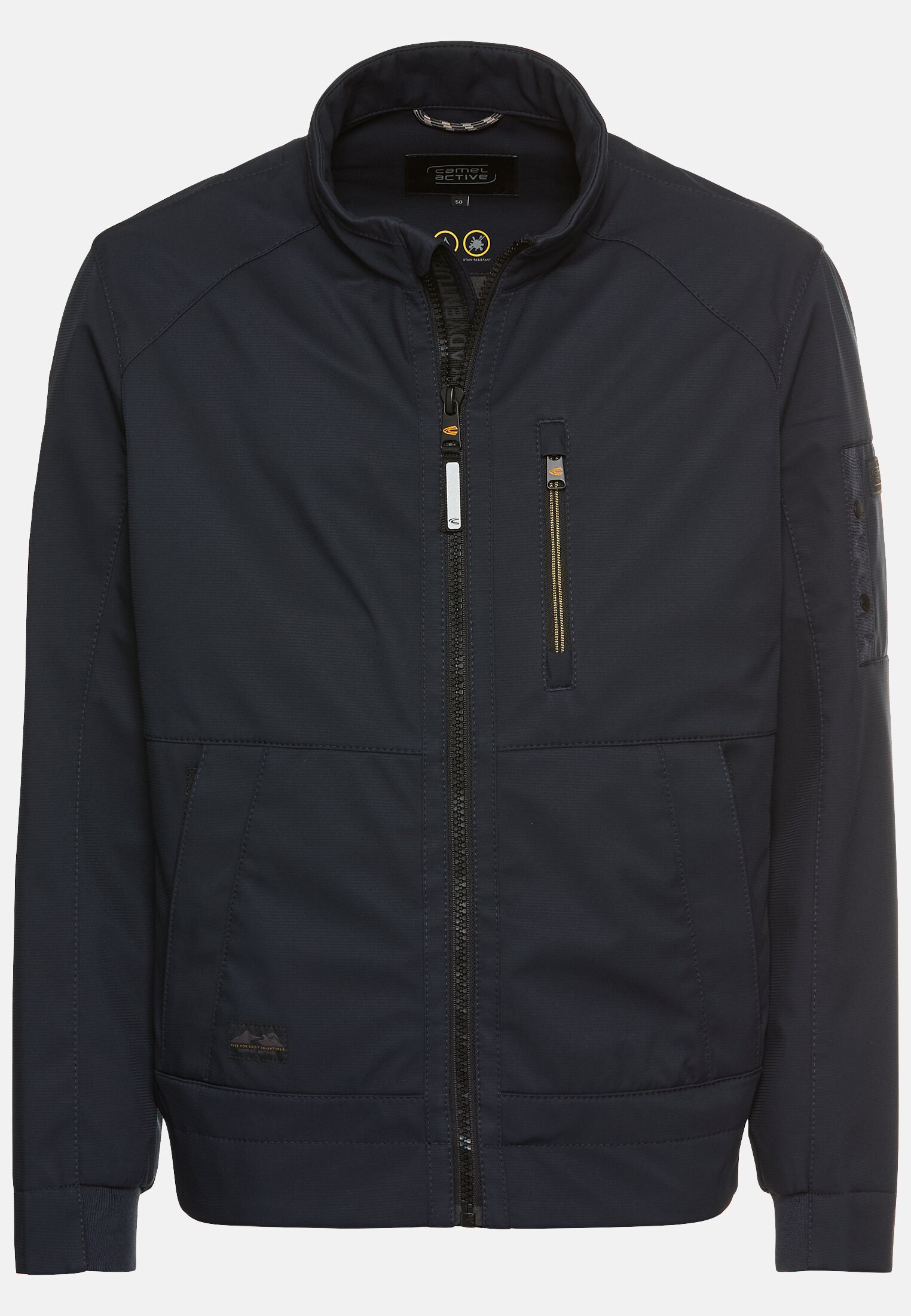 Men Blouson made of pure polyester Navy blue frontal front