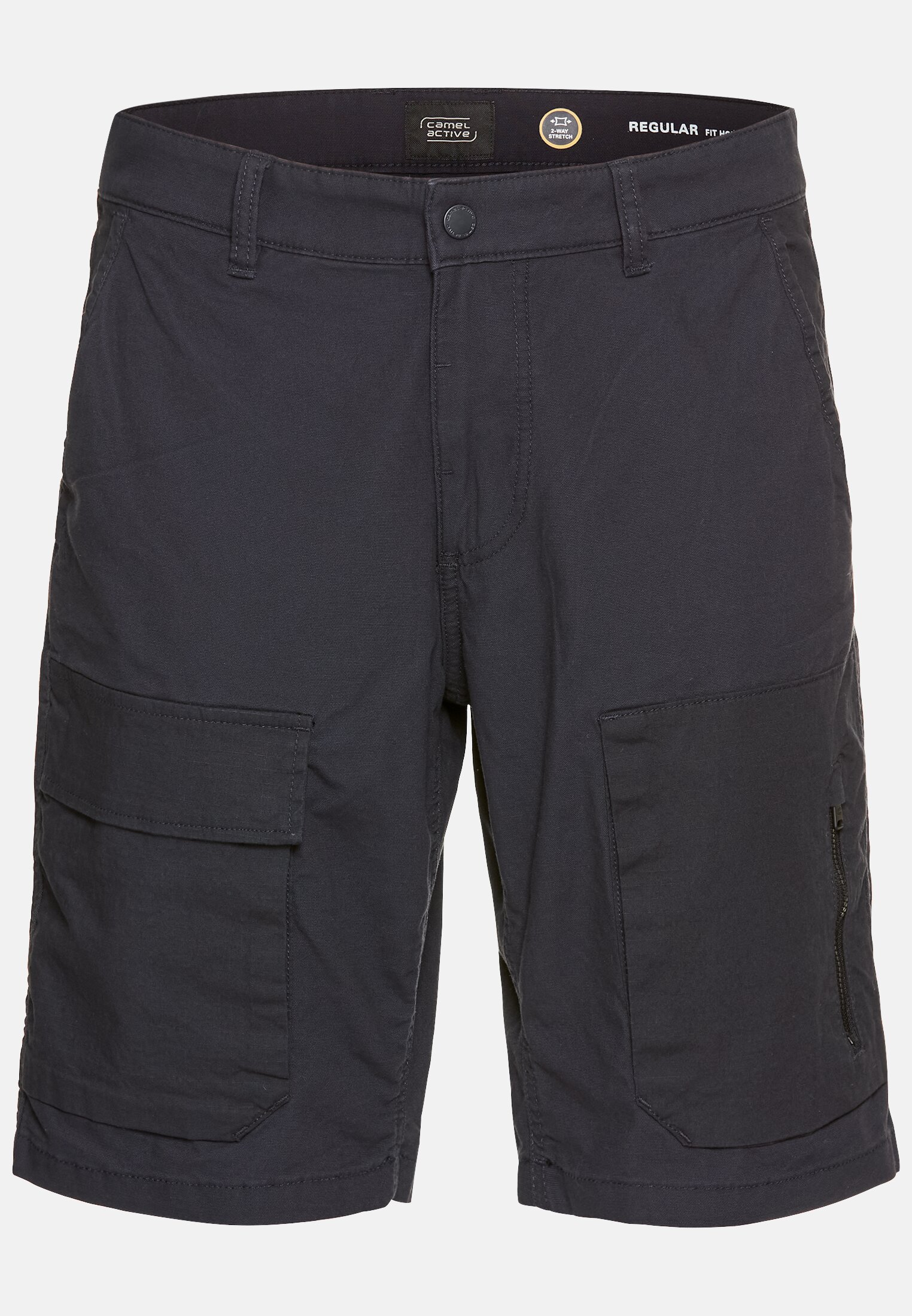Men Cargo shorts with ripstop contrast Dark Blue frontal front