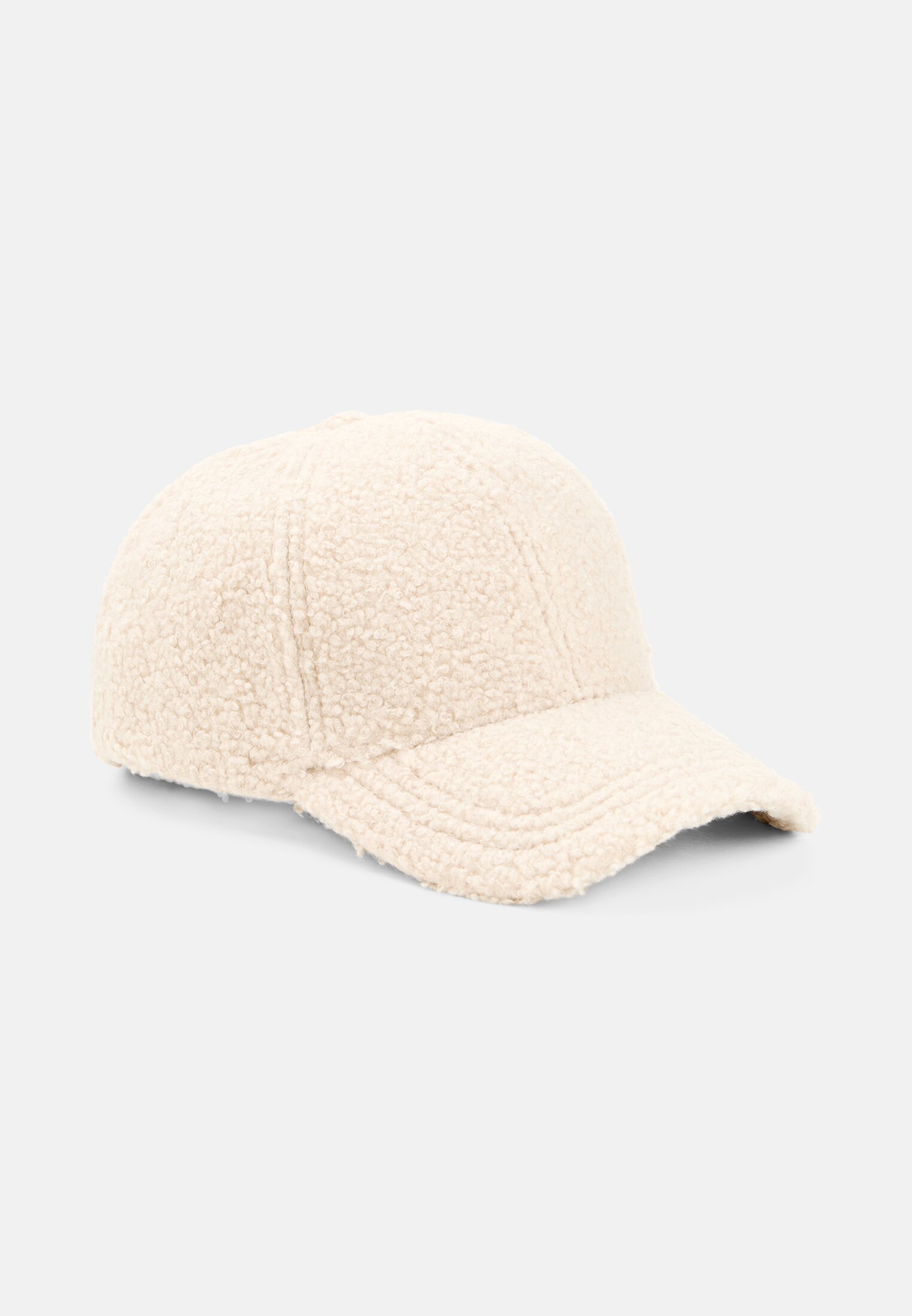 Damen Cap mit Teddyfell Hafer frontal vorn
