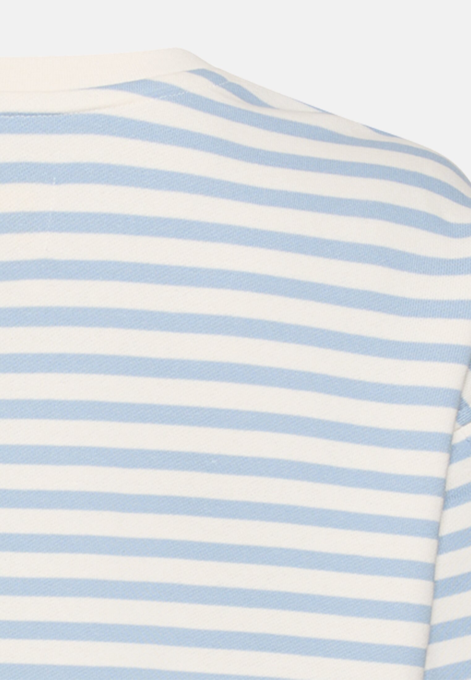 Damen Sweatshirt aus 100% Baumwolle Hellblau hinten nah