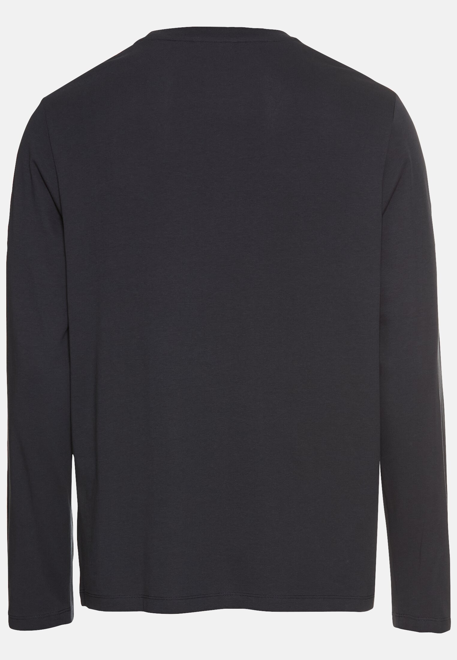 Men fleXXXactive® long-sleeved shirt made from a cotton mix Navy blue frontal back