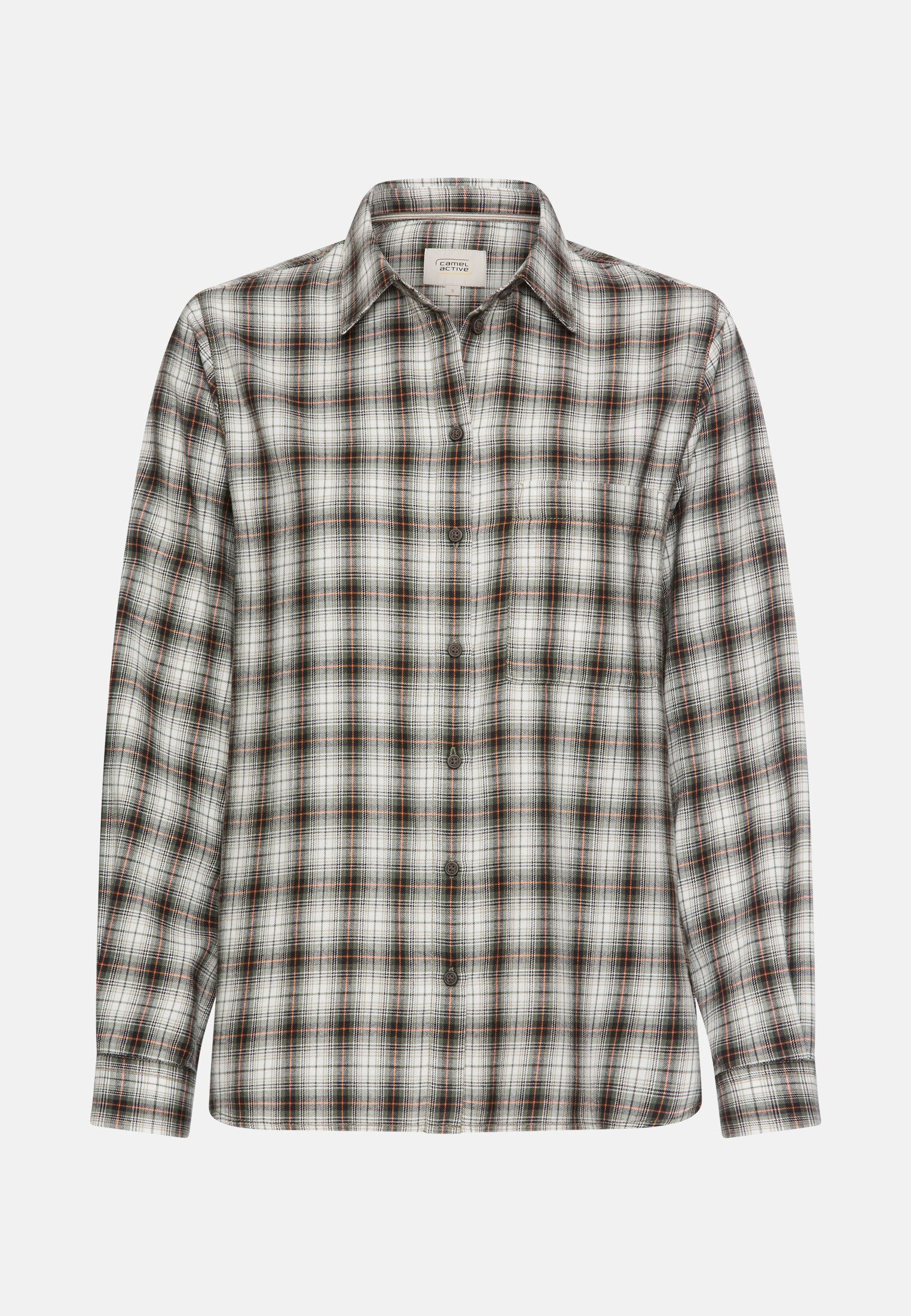 Women Blouse with breast pocket Black frontal front