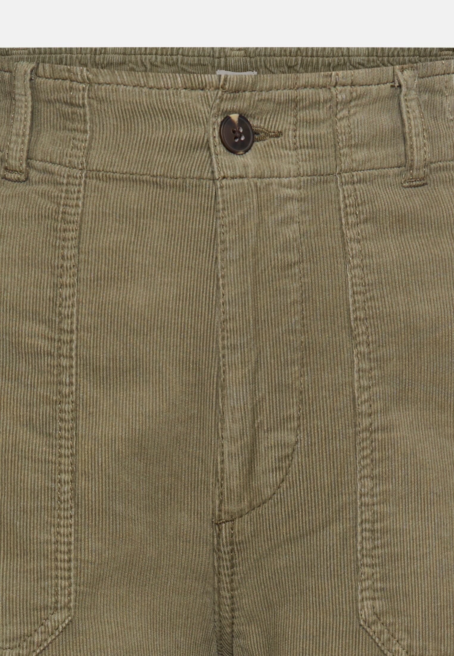 Vrouwen Worker-chino met elastische tailleband salie front dichtbij
