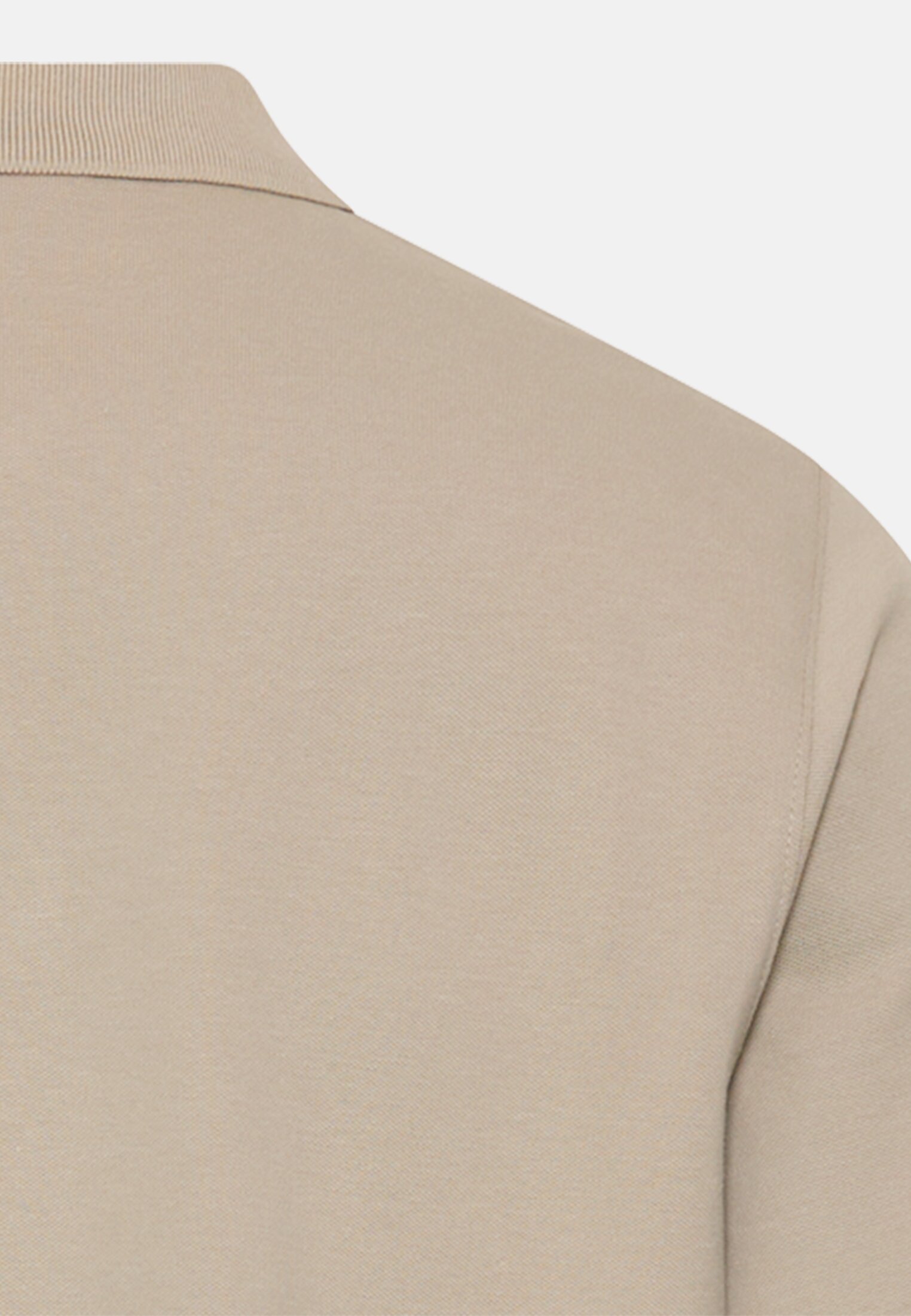 Men Polo shirt with contrast details Beige close back