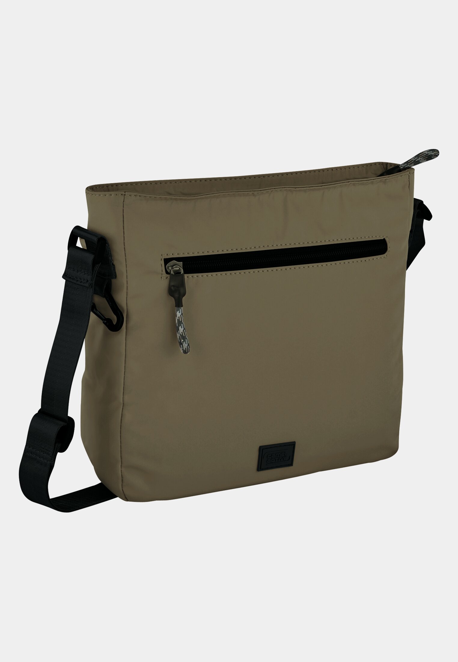 Herren TERRA Cross Bag aus recyceltem Nylon Khaki frontal hinten