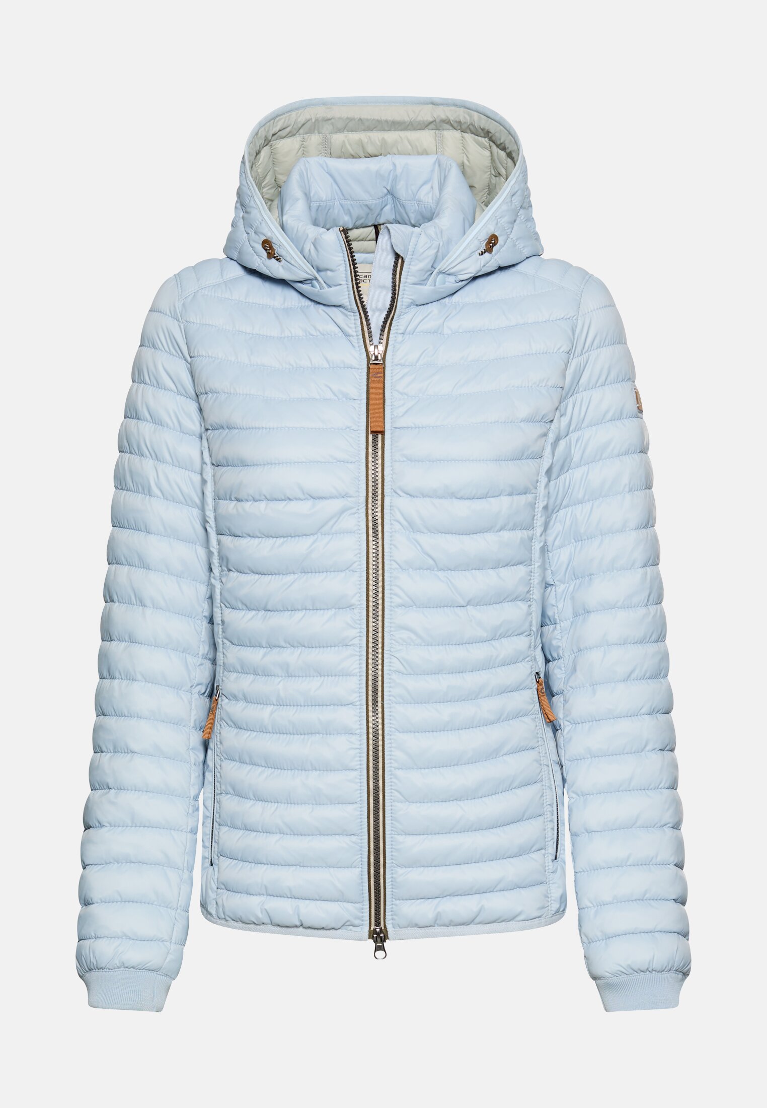 Damen Leichte Steppjacke aus recyceltem Polyamid Hellblau frontal vorn