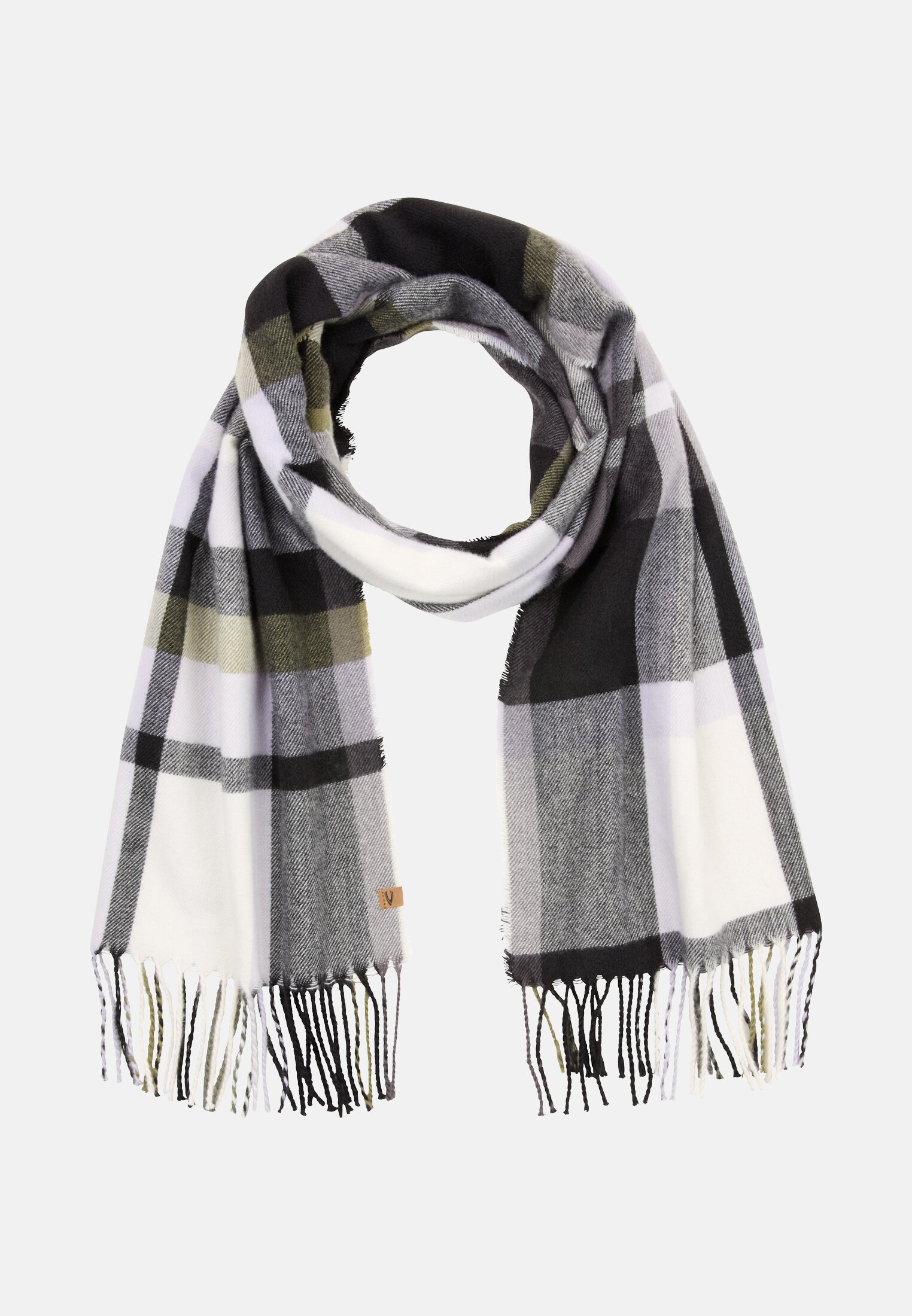 Damen Schal aus recyceltem Material Schiefer frontal vorn