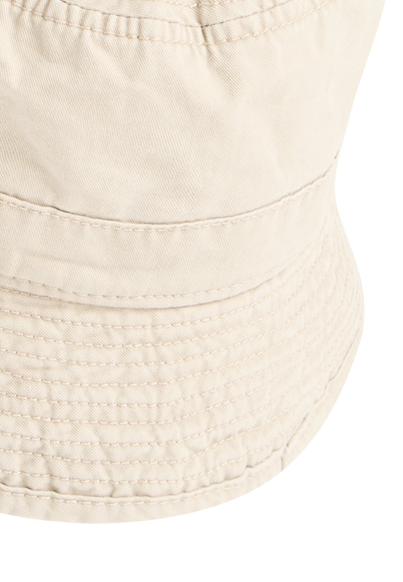 Men Bucket hat made of pure cotton Beige close back