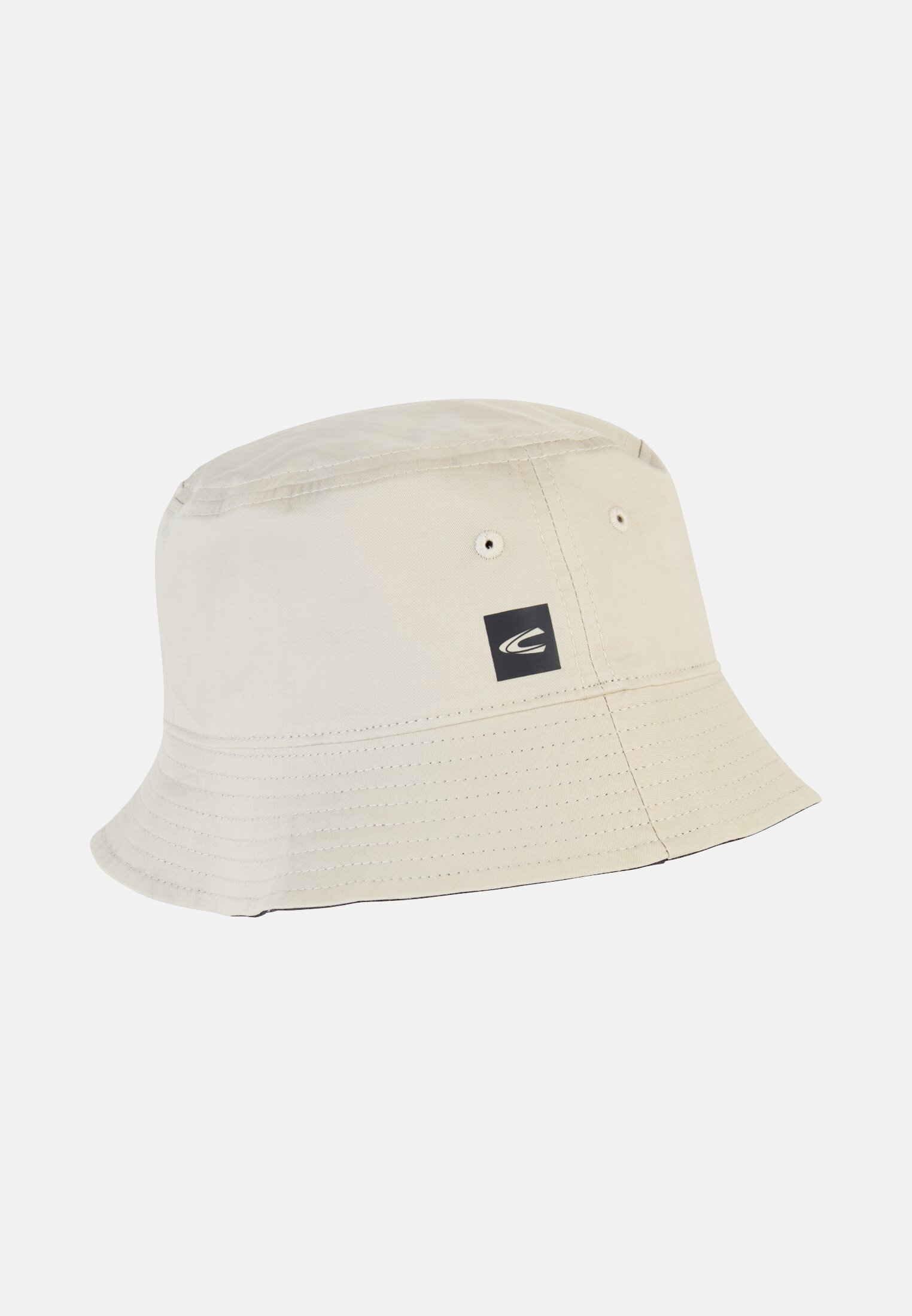 Herren Bucket Hat mit Wendefunktion Beige frontal vorn