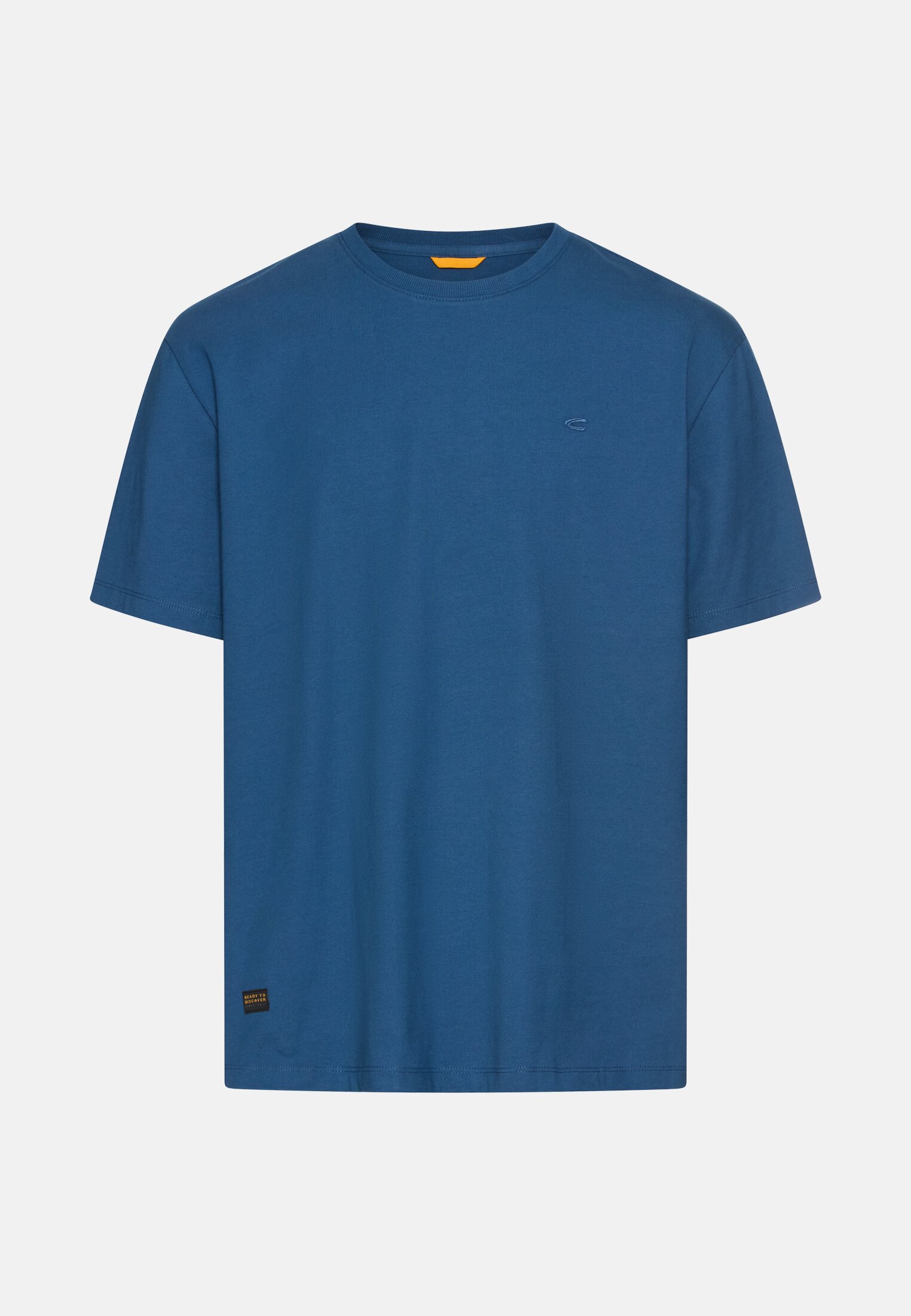 Heren T-shirt van puur katoen Indigoblauw frontaal voor