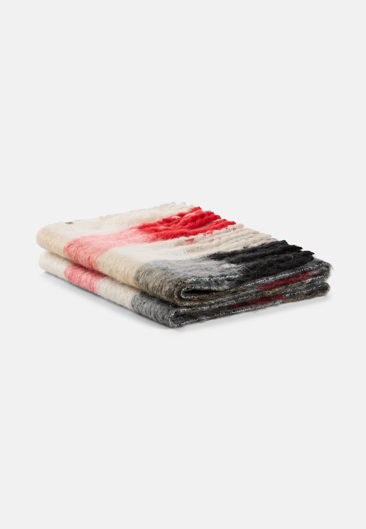Damen Strickschal aus weichem Material Rot frontal oben