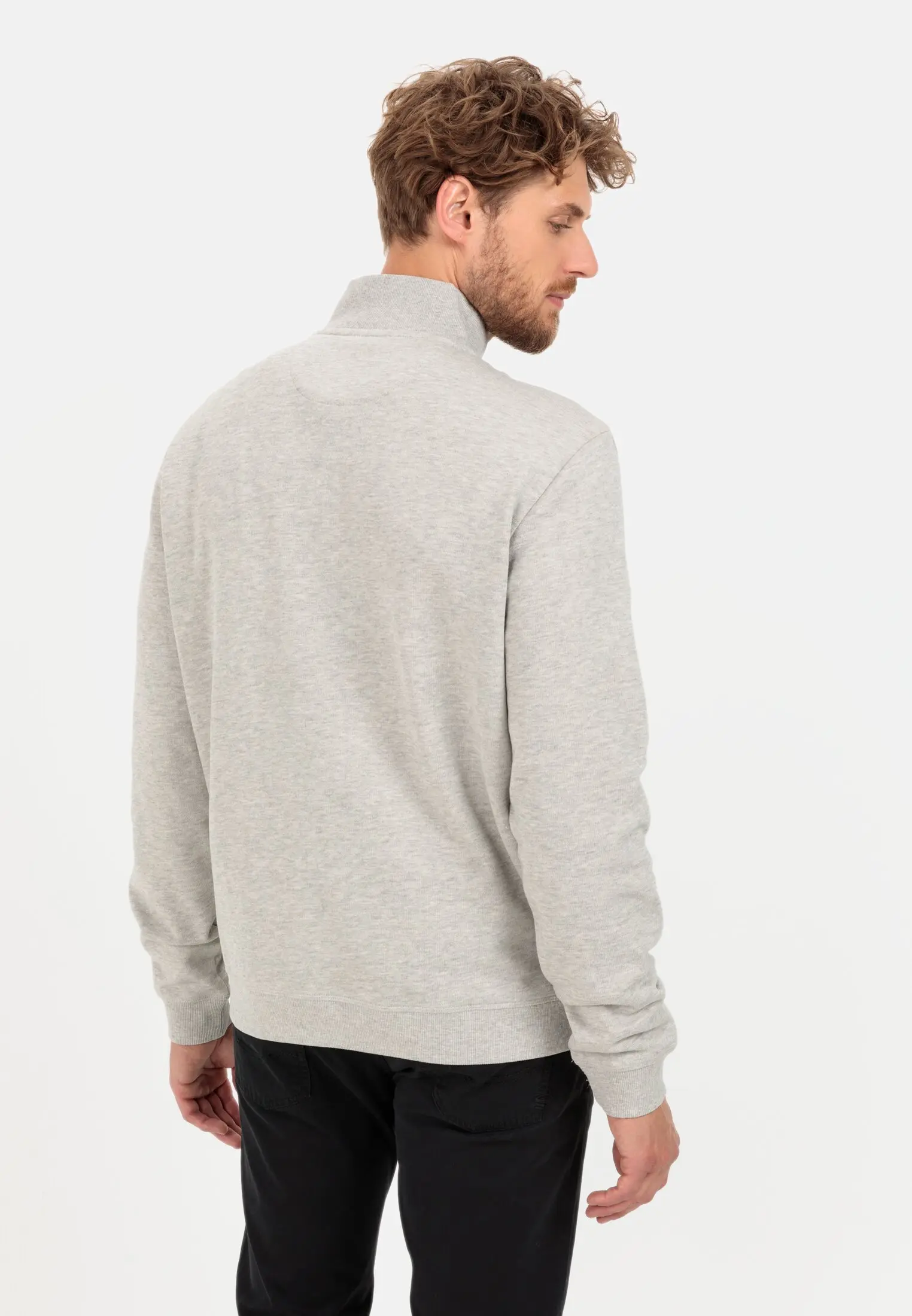 Meliertes Sweatshirt für Herren in Grau | 5XL 