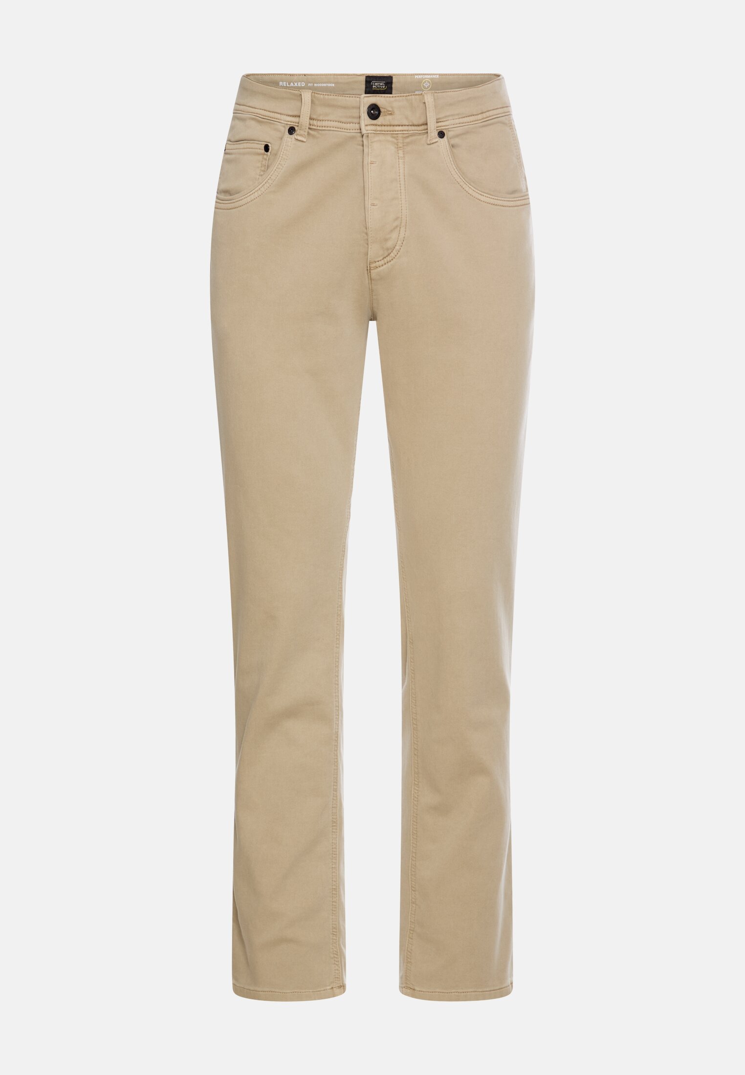 Heren Regular Fit fleXXXactive©broek Beige frontaal voor