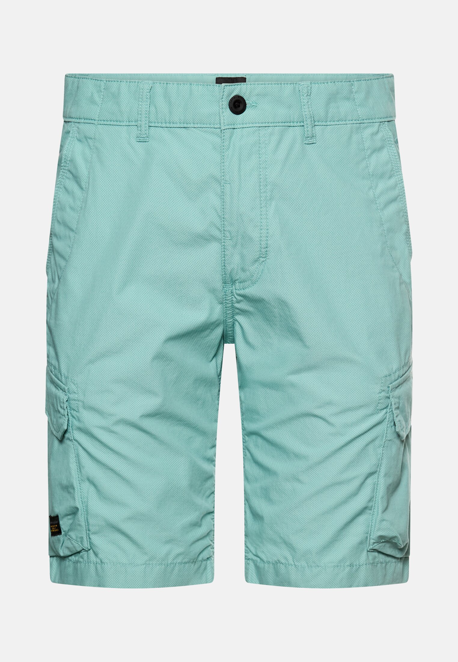 Herren Cargoshorts aus reiner Baumwolle Ozeangrün frontal vorn