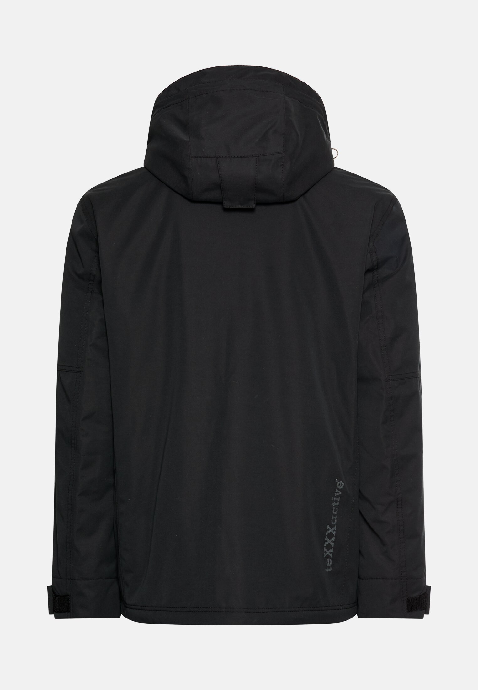 Men teXXXactive© functional jacket with removable hood Black frontal back