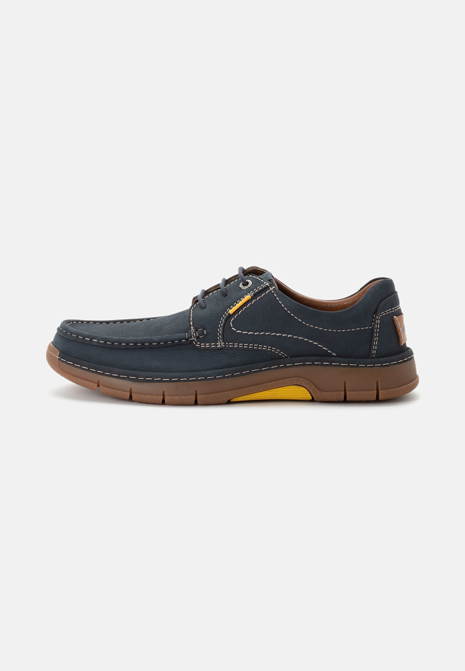 Men Boat shoes made of nubuck leather Dark Blue frontal front