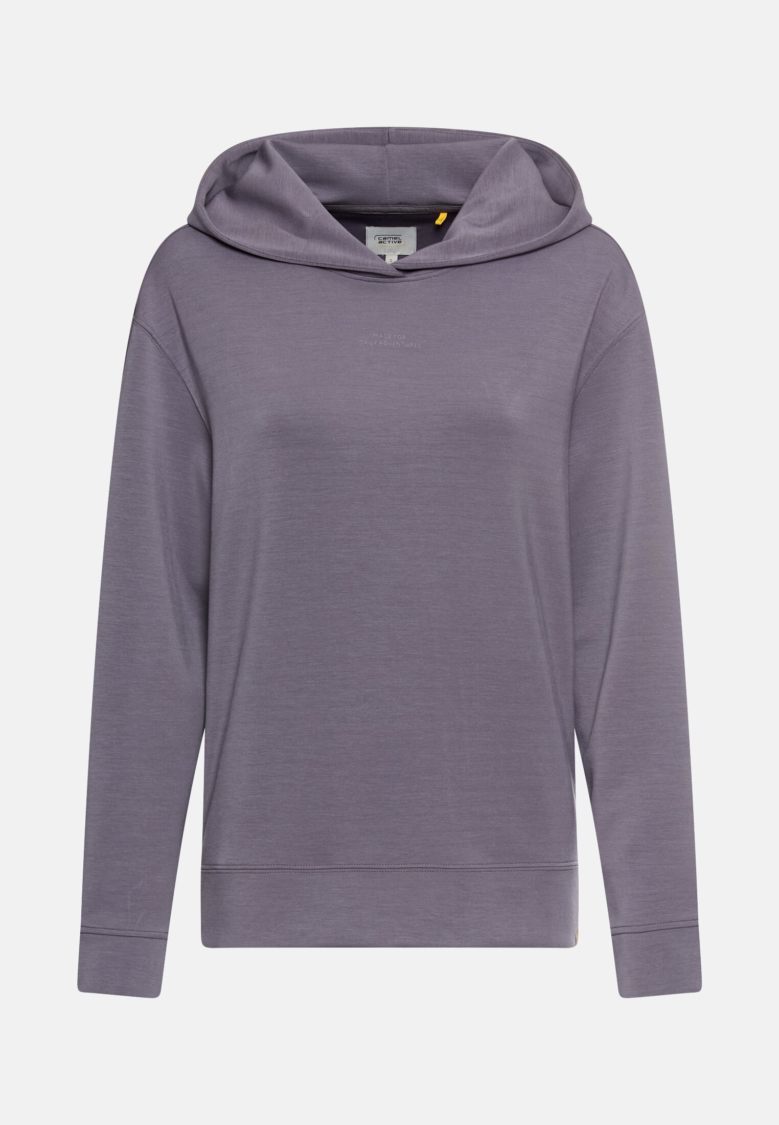 Damen Hoodie im Relaxed Fit Lila frontal vorn