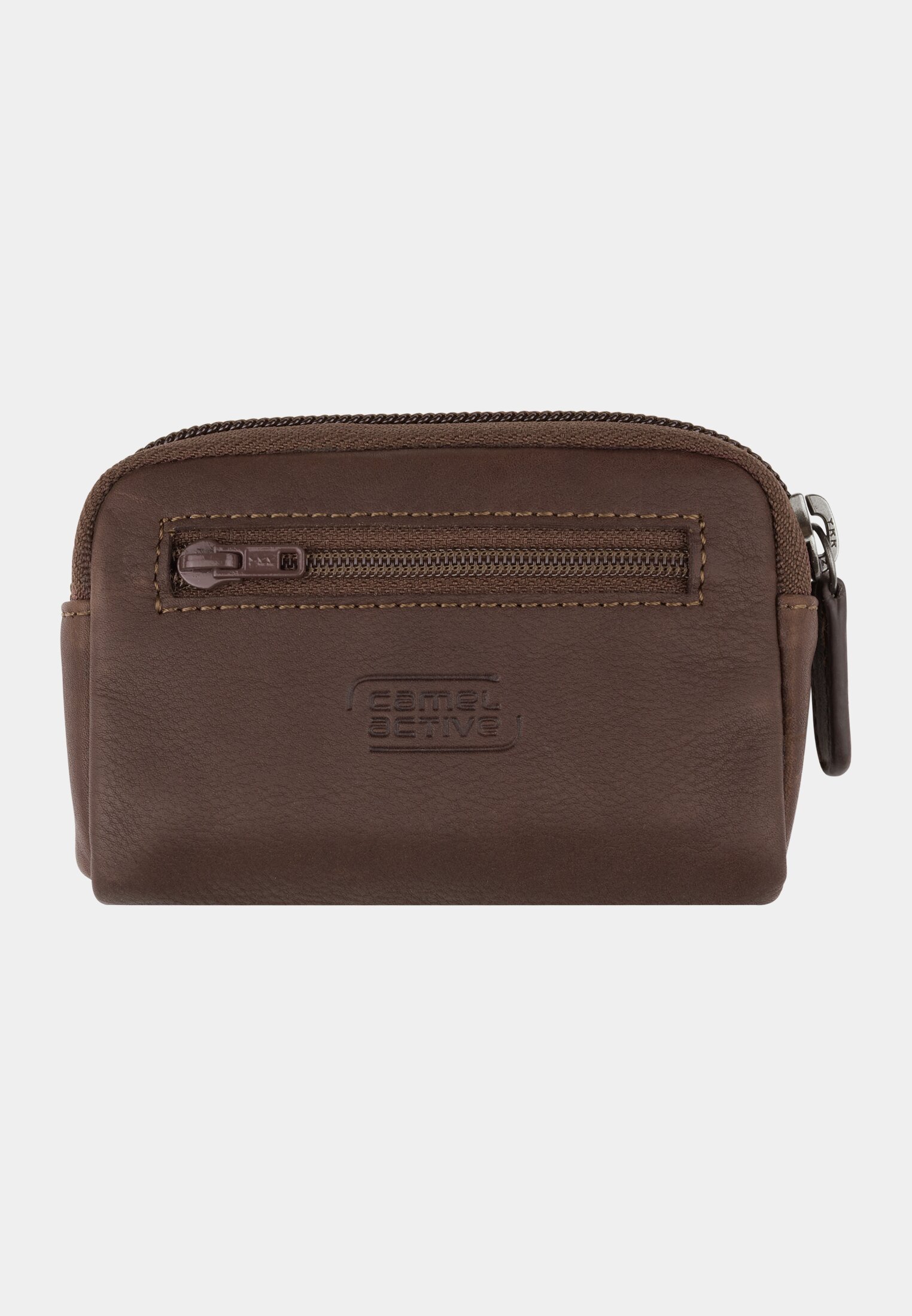 Men Leather key case Brown frontal back