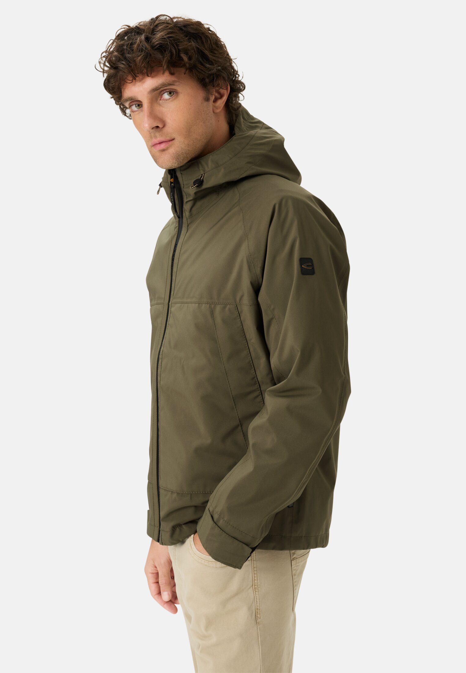 Herren teXXXactive® Blouson mit Kapuze Olivgrün getragen emotional