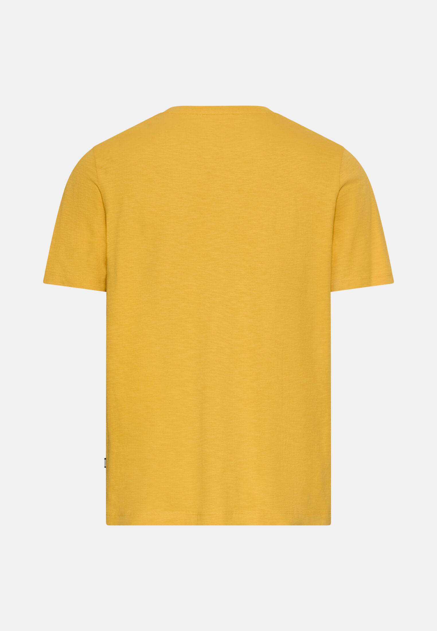 Men T-shirt made of pure cotton Sun Yellow frontal back